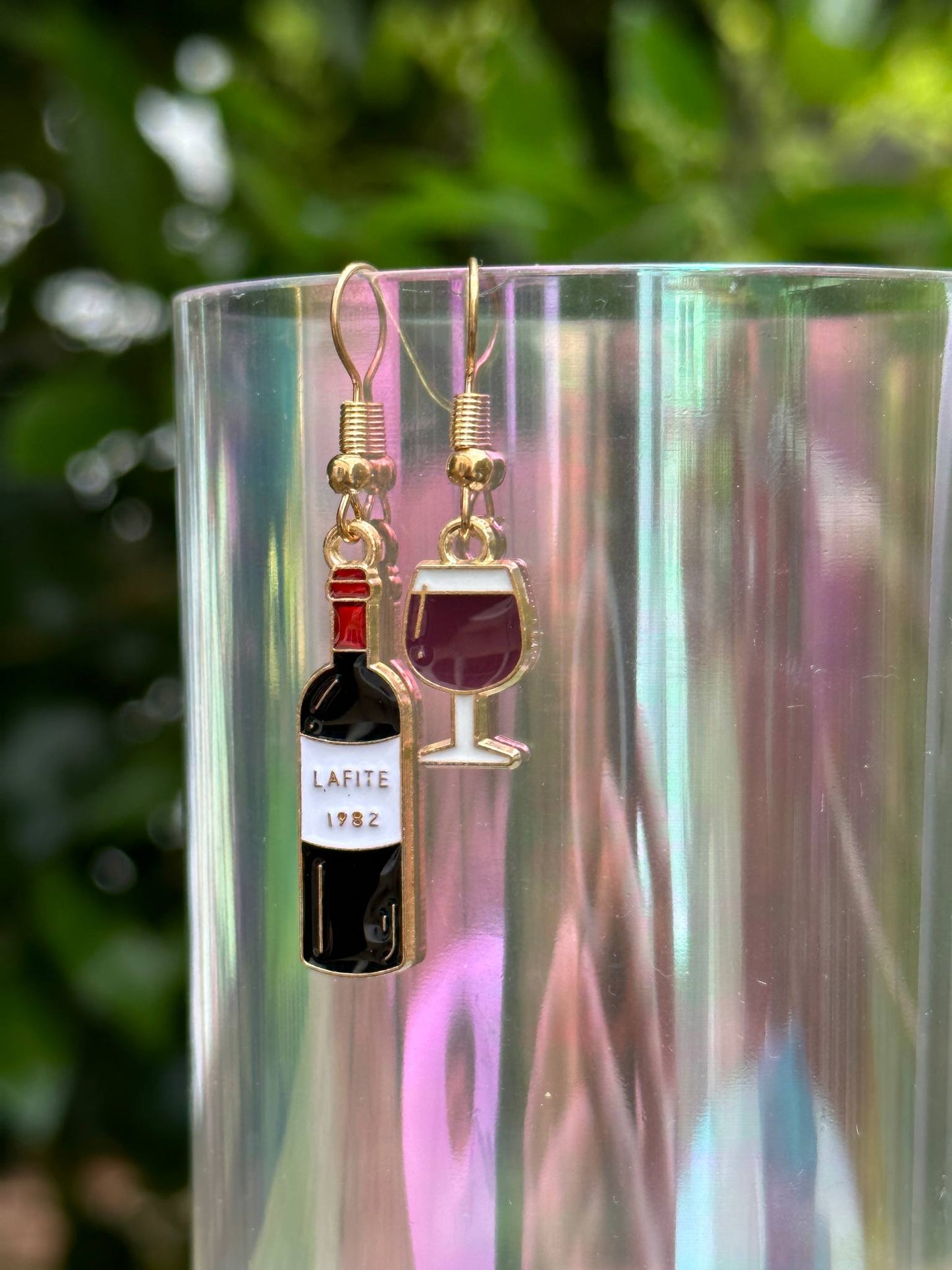 red wine bottle glass charms fun drink markers for parties and wine nights