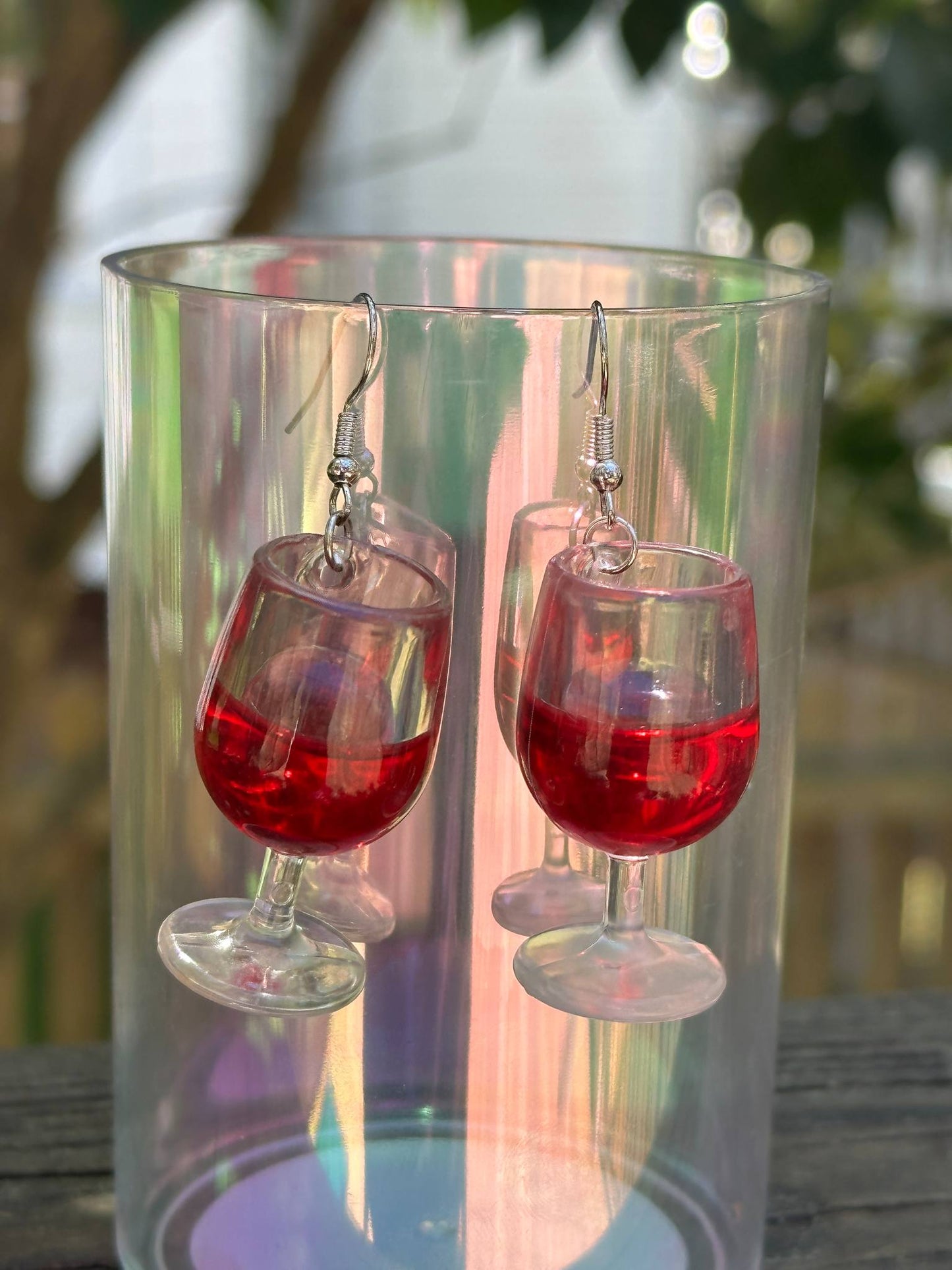 elegant wine glass dangle earrings creative jewelry for wine lovers