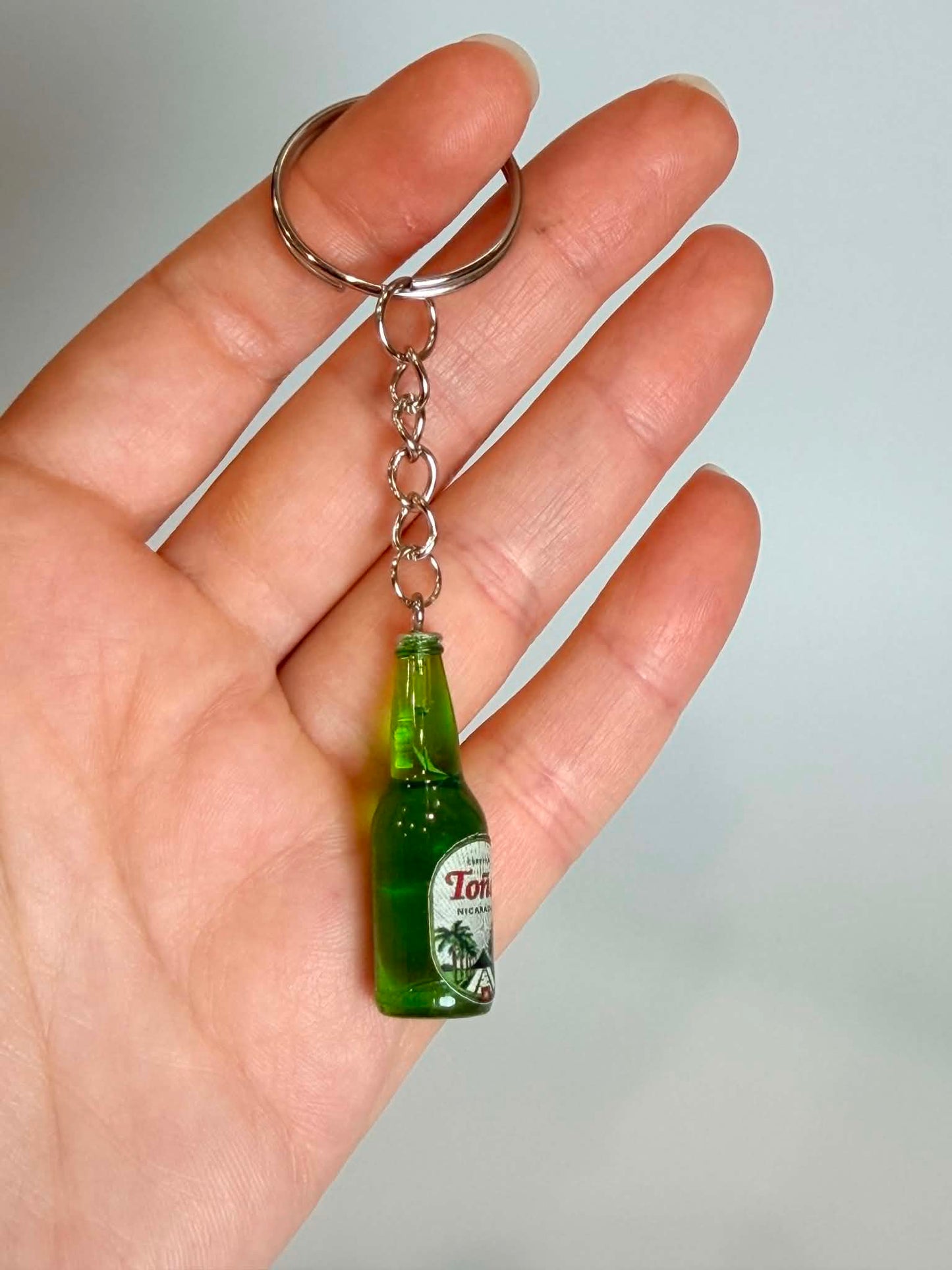 Minibeer drink Bottle Keychain. Cute Accessory for Bags, Keys and Gifts
