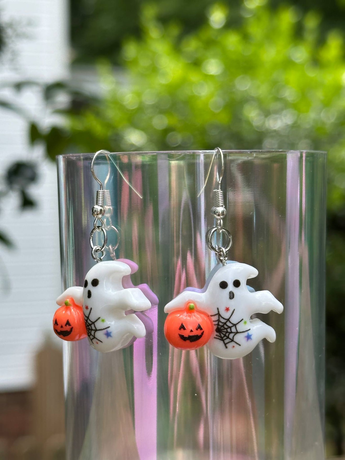 cute ghost earrings halloween jewelry handmade gift for women