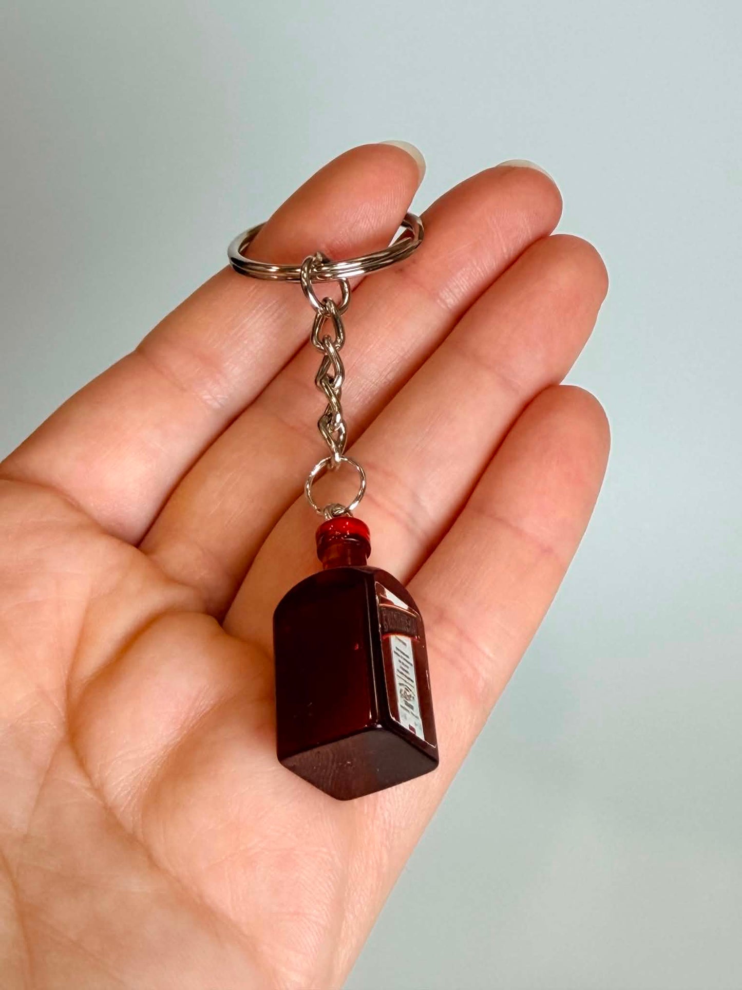 Mini drink Bottle Keychain Accessory Design, fun accessories.