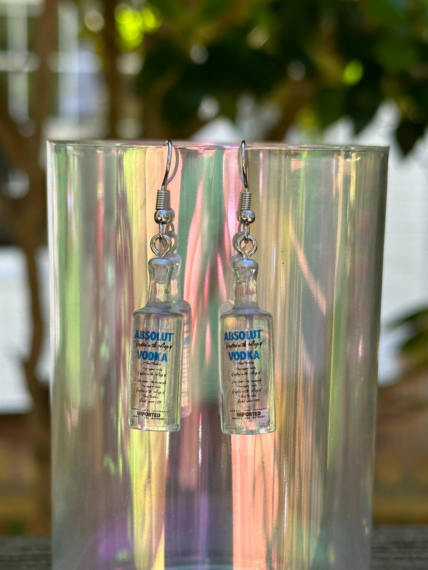 Mini Vodka Bottle Earrings