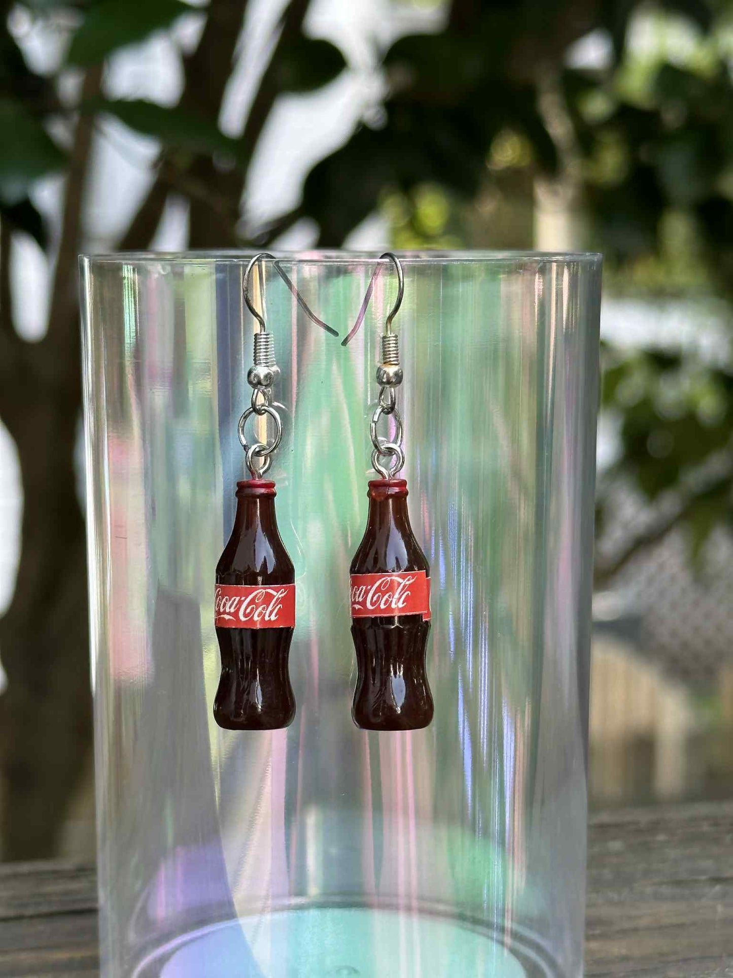cola soda can earrings handmade pop drink jewelry fun gift for her