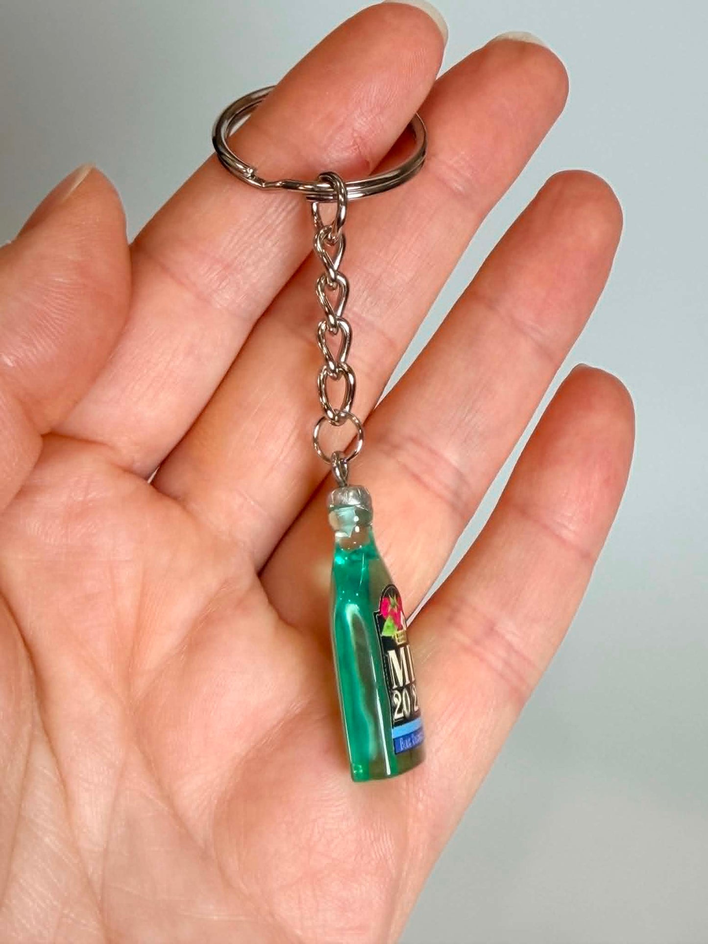 Miniwine drink Bottle Keychain. Accessory for Bags, Keys and Gifts
