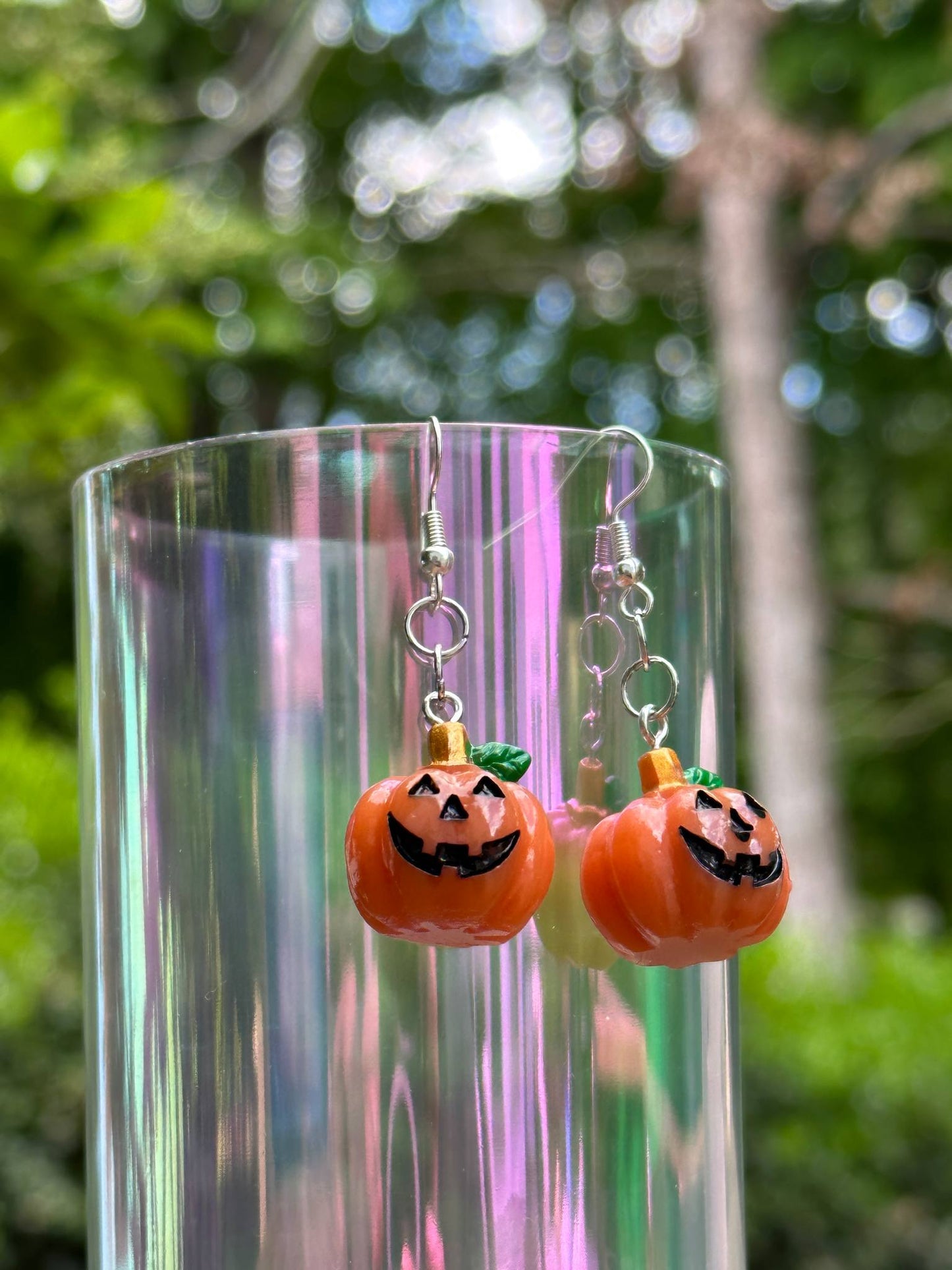 Halloween Earrings Jack Lantern Pumpkin Earring, Fun Handmade Jewelry Gift