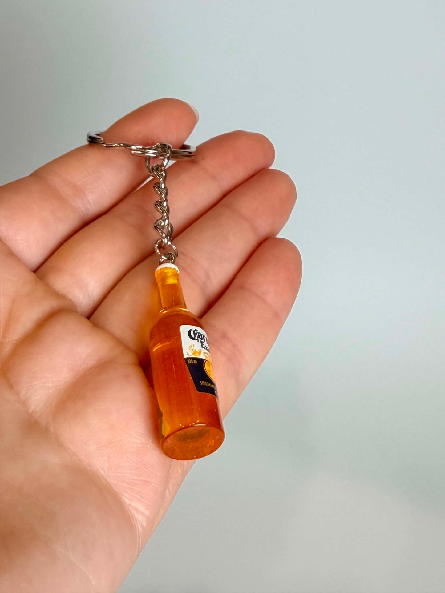 Mini beerdrink Bottle Keychain. Accessory for Bags, Keys and Gifts
