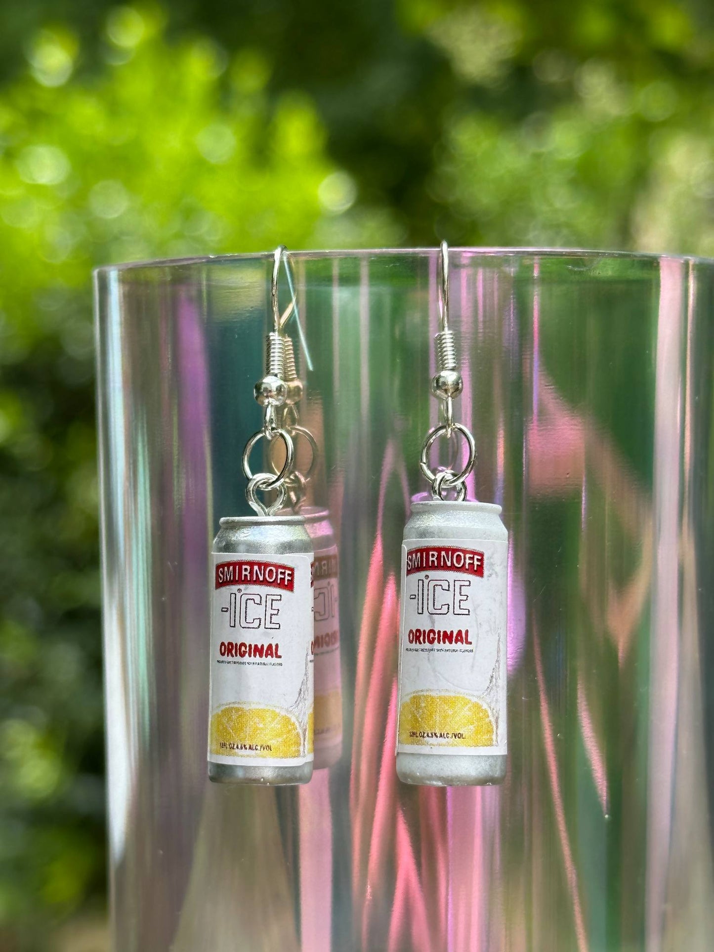 original ice can earrings fun handmade cocktail jewelry gift for women