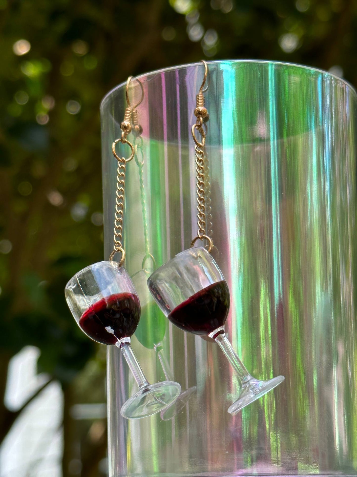 cute wine glass earrings fun gift for wine lovers lightweight jewelry