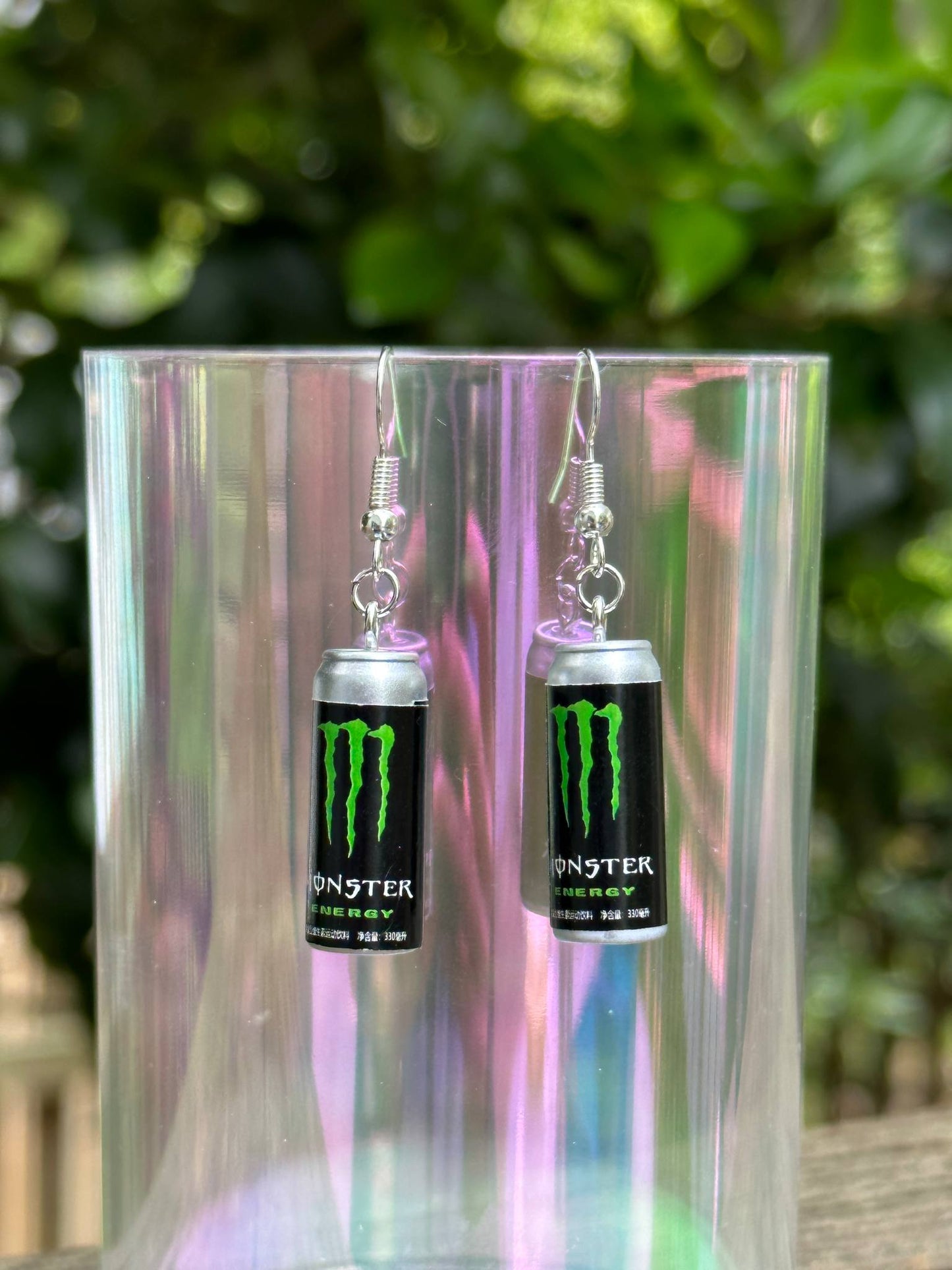 mini energy drink can earrings resin fun gamer or party jewelry