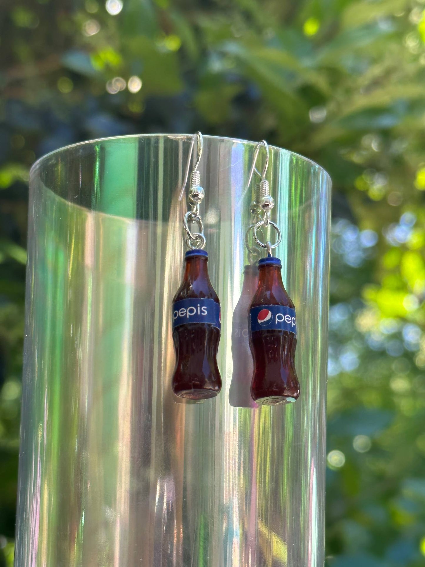 pepsi soda can earrings handmade fun pop drink jewelry gift for her