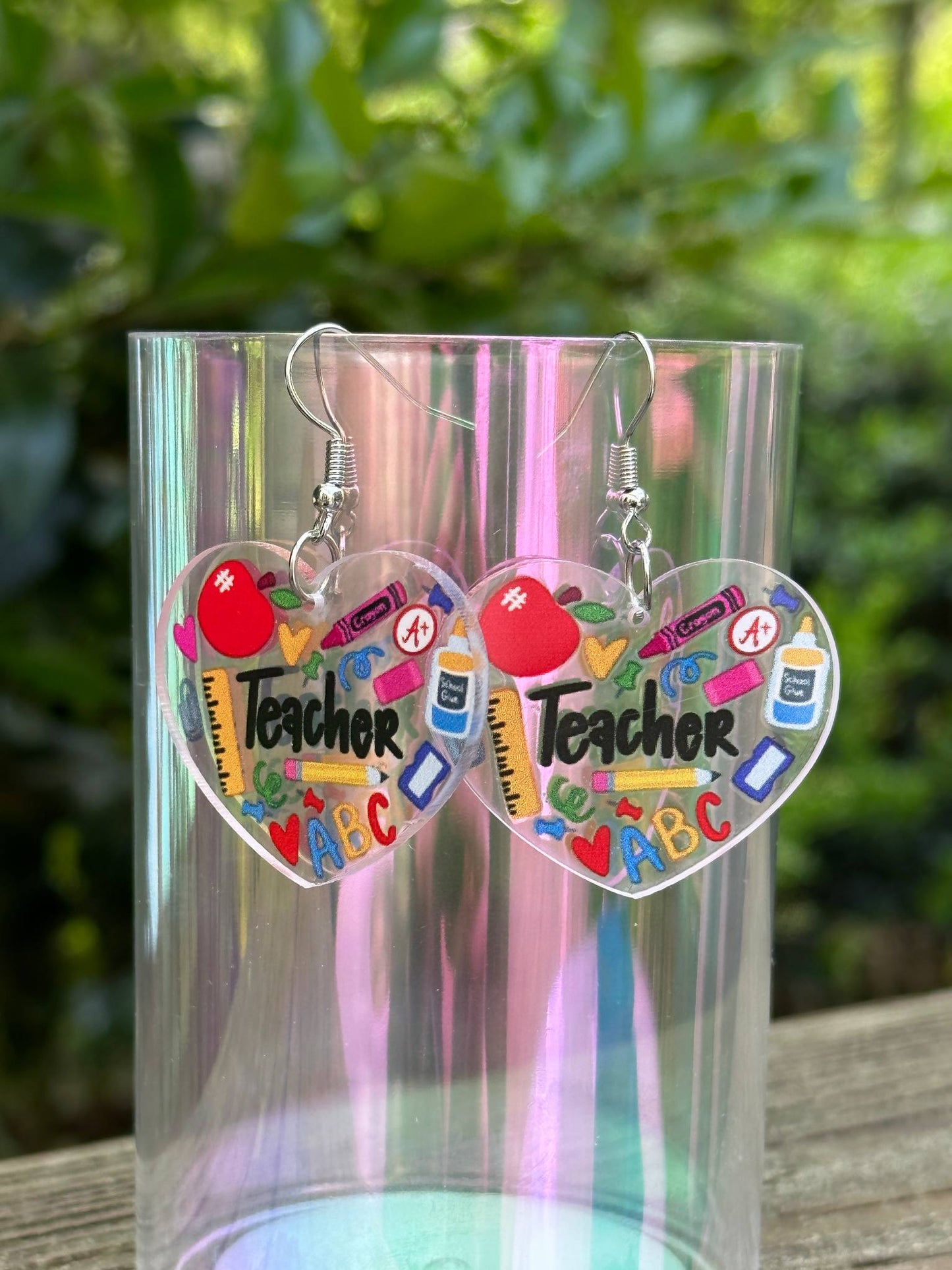 teacher apple earrings gift for educators stylish school-themed jewelry
