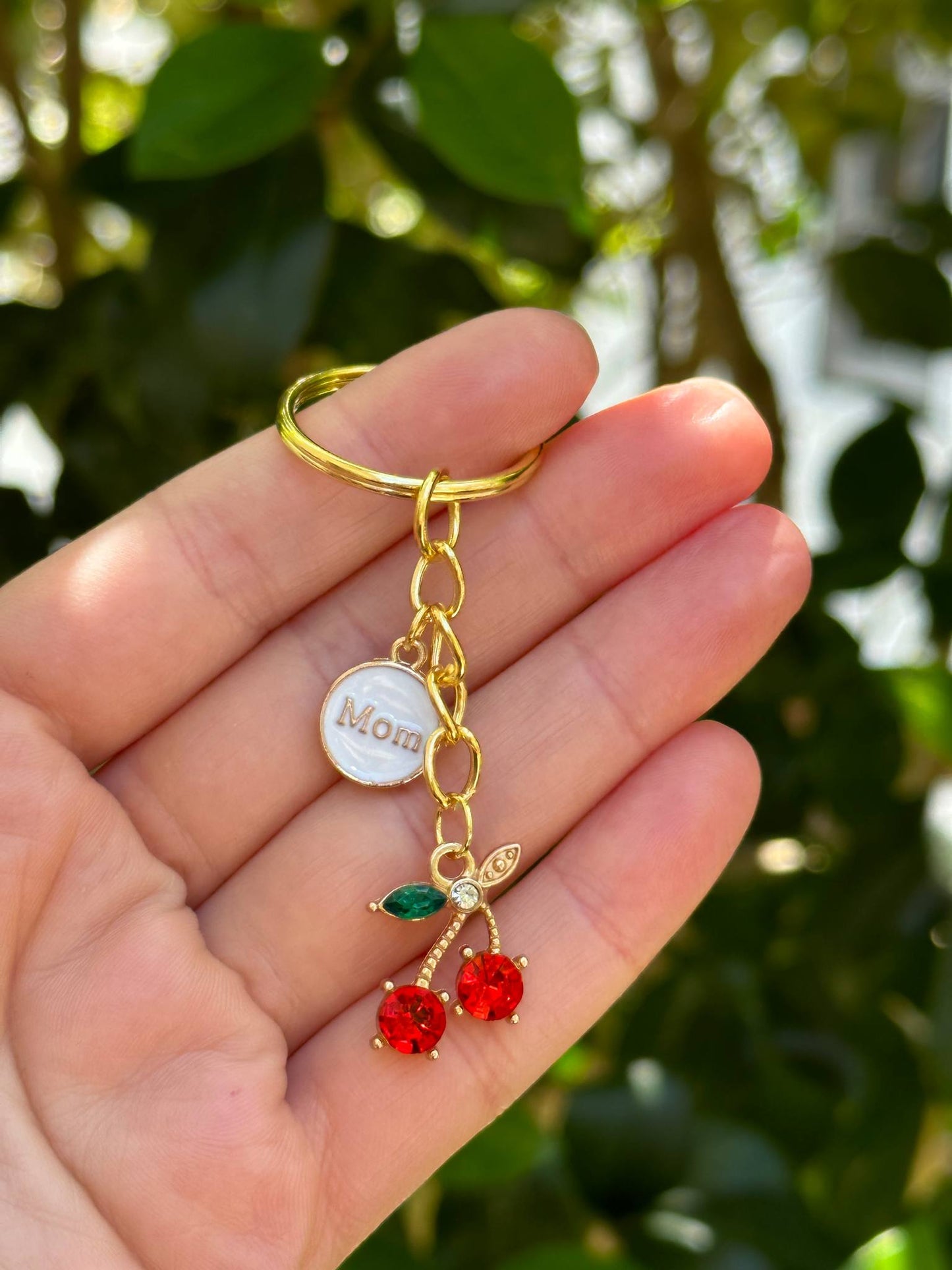 Mom and cherry keychain cute unique gift for mom Mother’s Day present