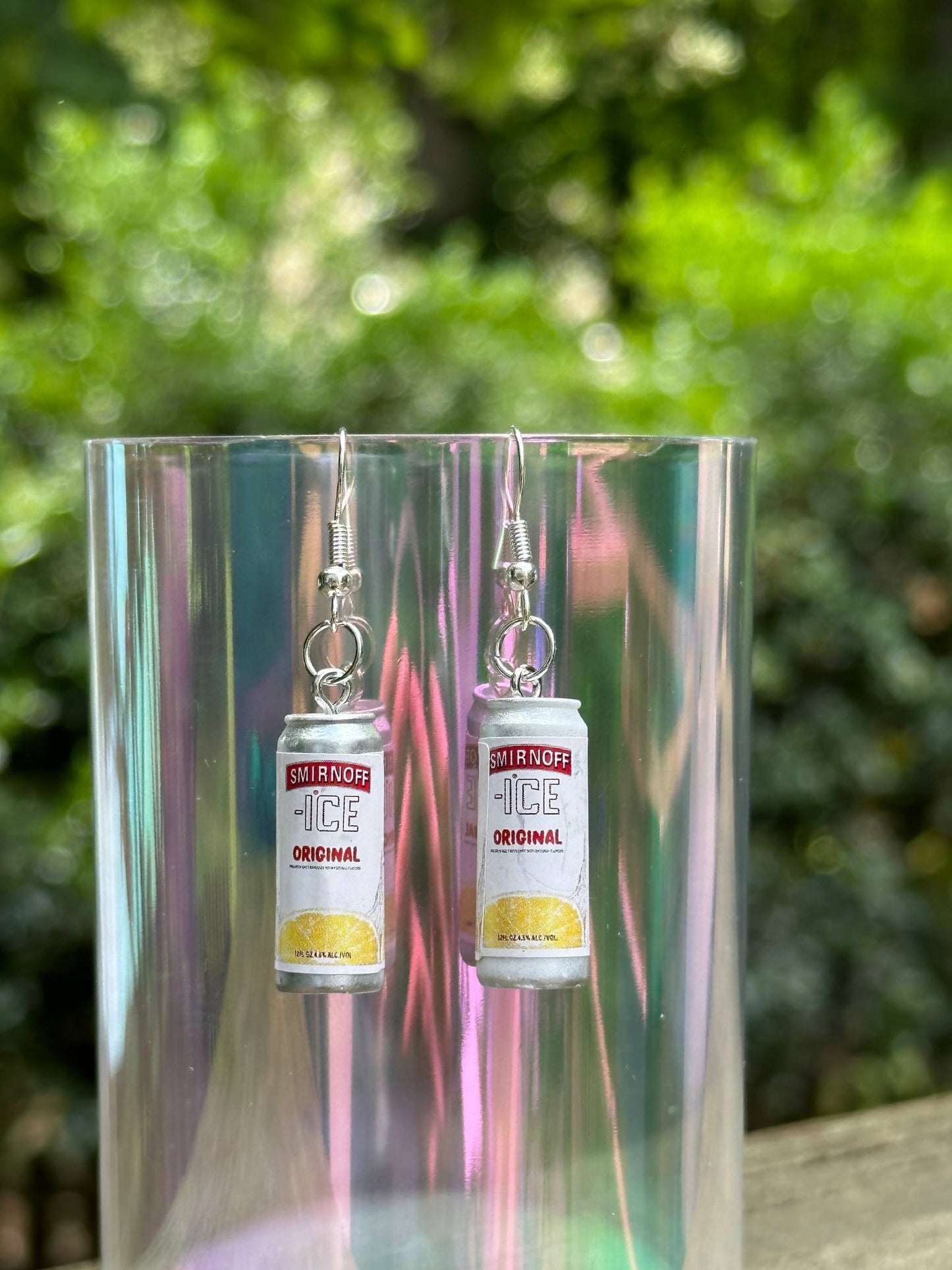 original ice can earrings fun handmade cocktail jewelry gift for women