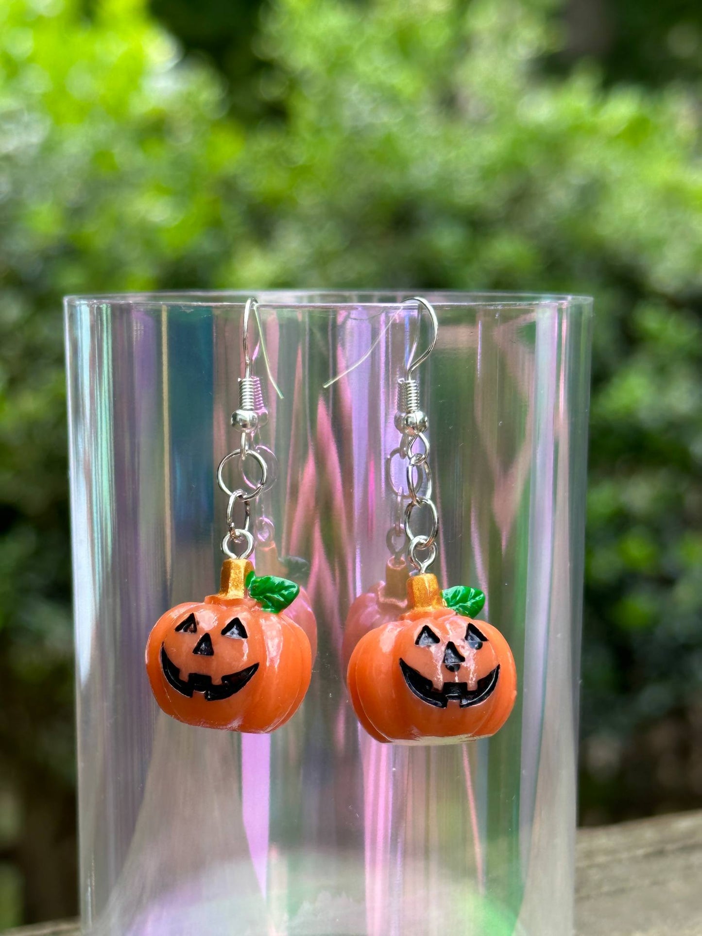 Halloween Earrings Jack Lantern Pumpkin Earring, Fun Handmade Jewelry Gift