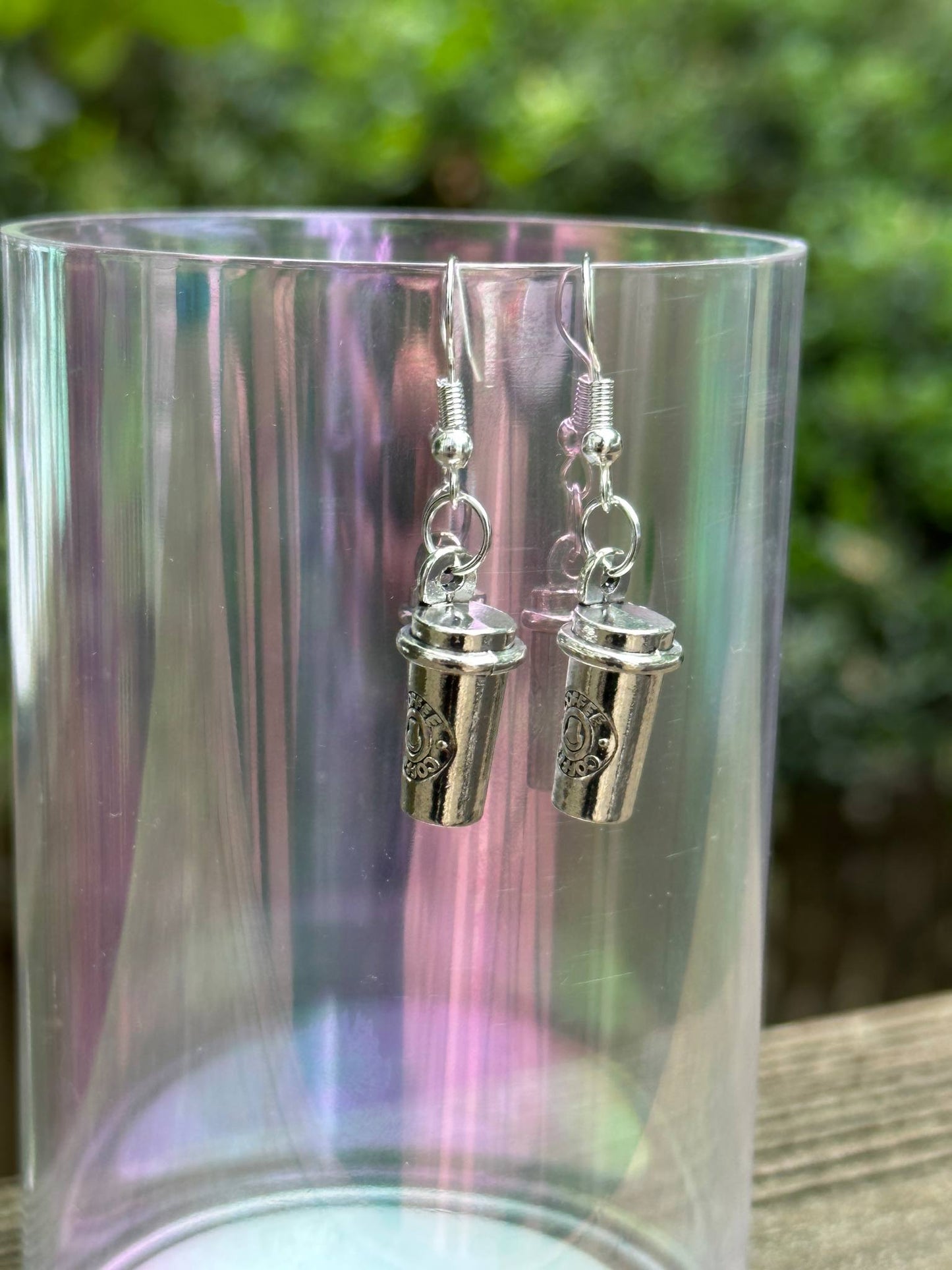 coffee cup earrings starbucks inspired handmade gift for coffee lovers