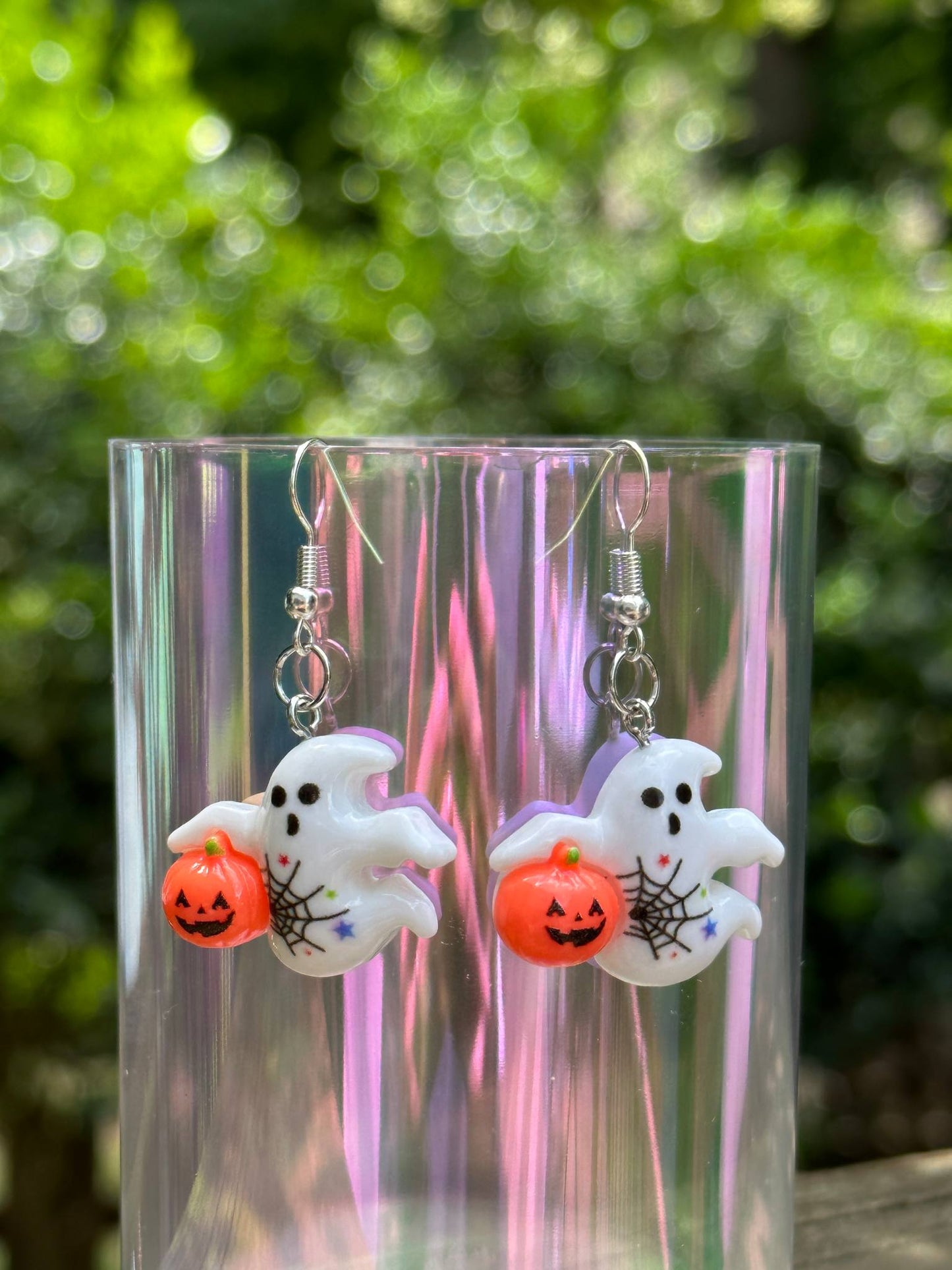cute ghost earrings halloween jewelry handmade gift for women