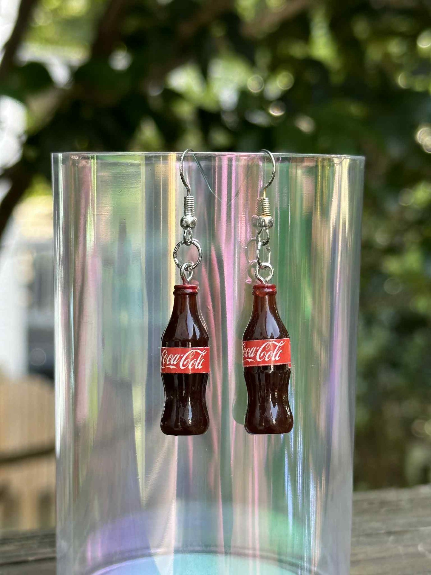 cola soda can earrings handmade pop drink jewelry fun gift for her