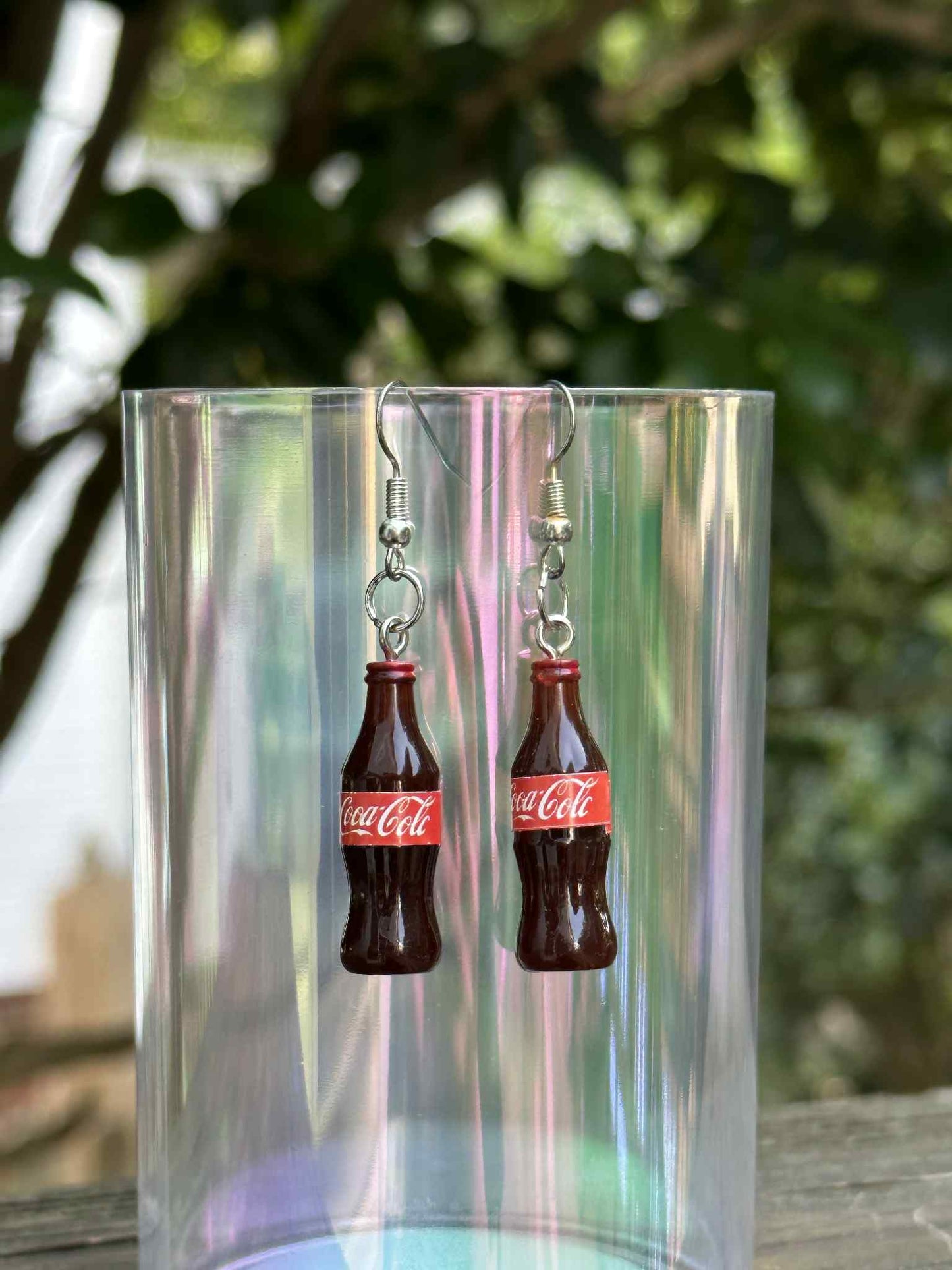 cola soda can earrings handmade pop drink jewelry fun gift for her