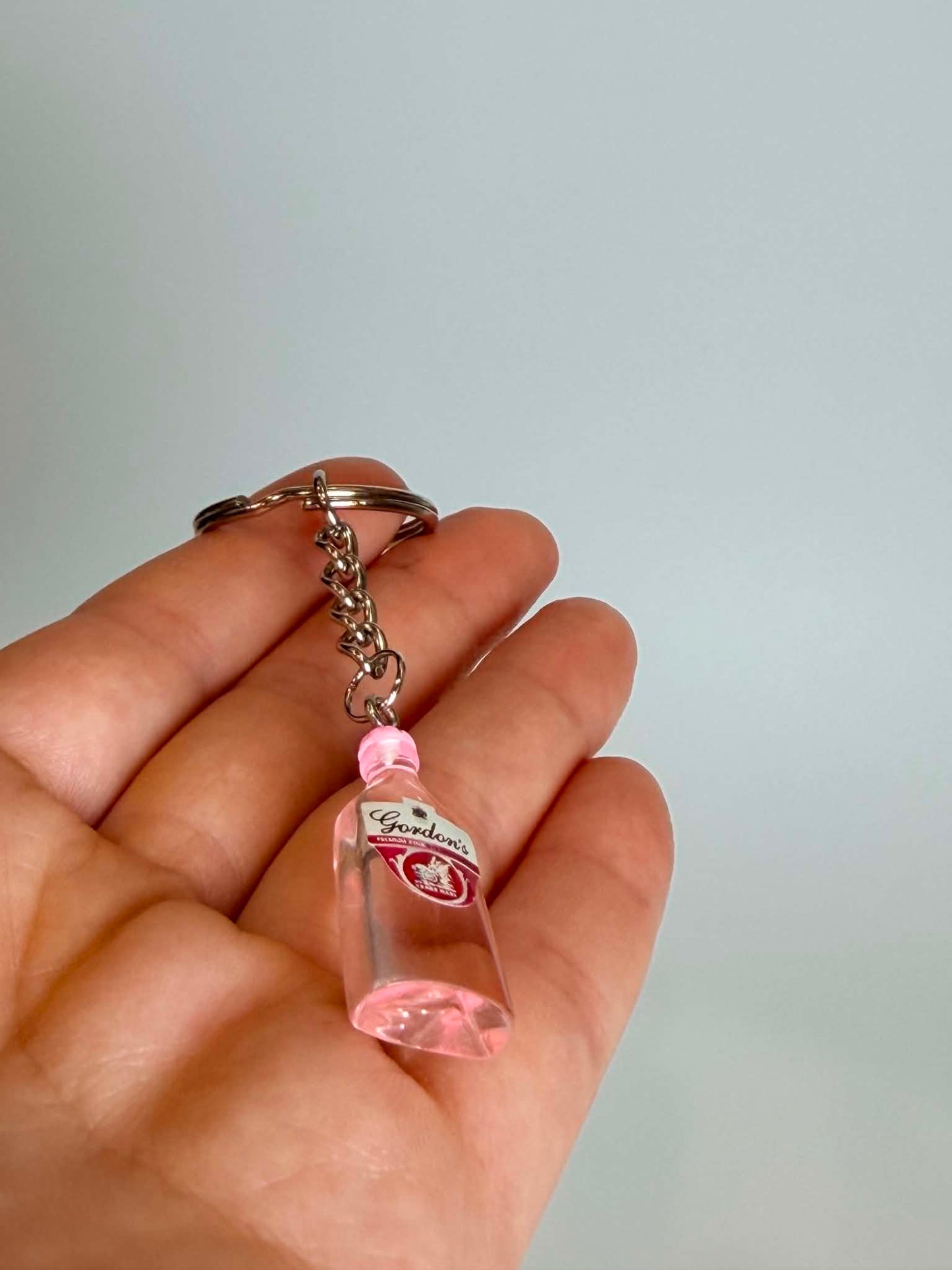 Mini drink Bottle Keychain Accessory Design.