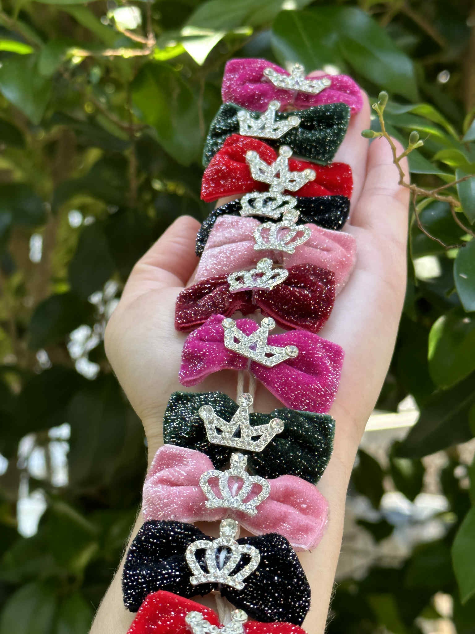 colorful pet hairpin bow clips for dogs and cats set of 5 cute pet accessories