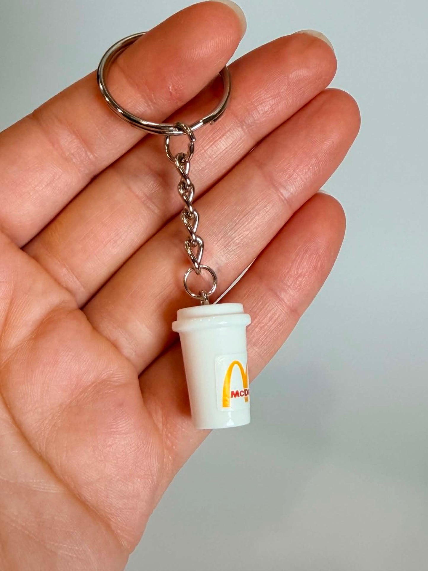 Mini Coffee Cup Keychain, Cute Accessory for Bags, Keys and Gifts