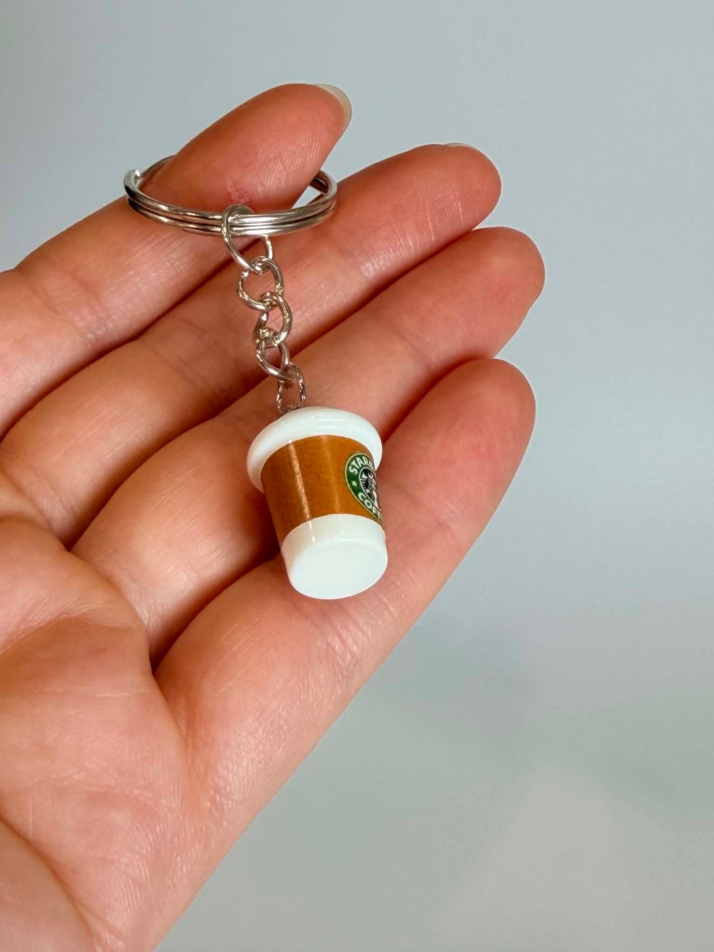 Mini Coffee Cup Keychain, Cute Accessory for Bags, Keys and Gifts