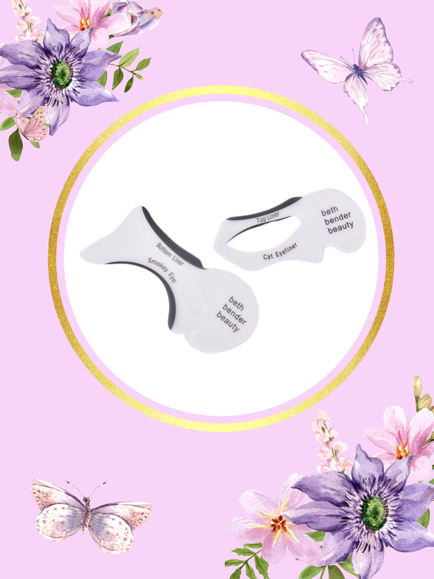eyeliner eyeshadow stencil guide cat eye smokey eye makeup tool set
