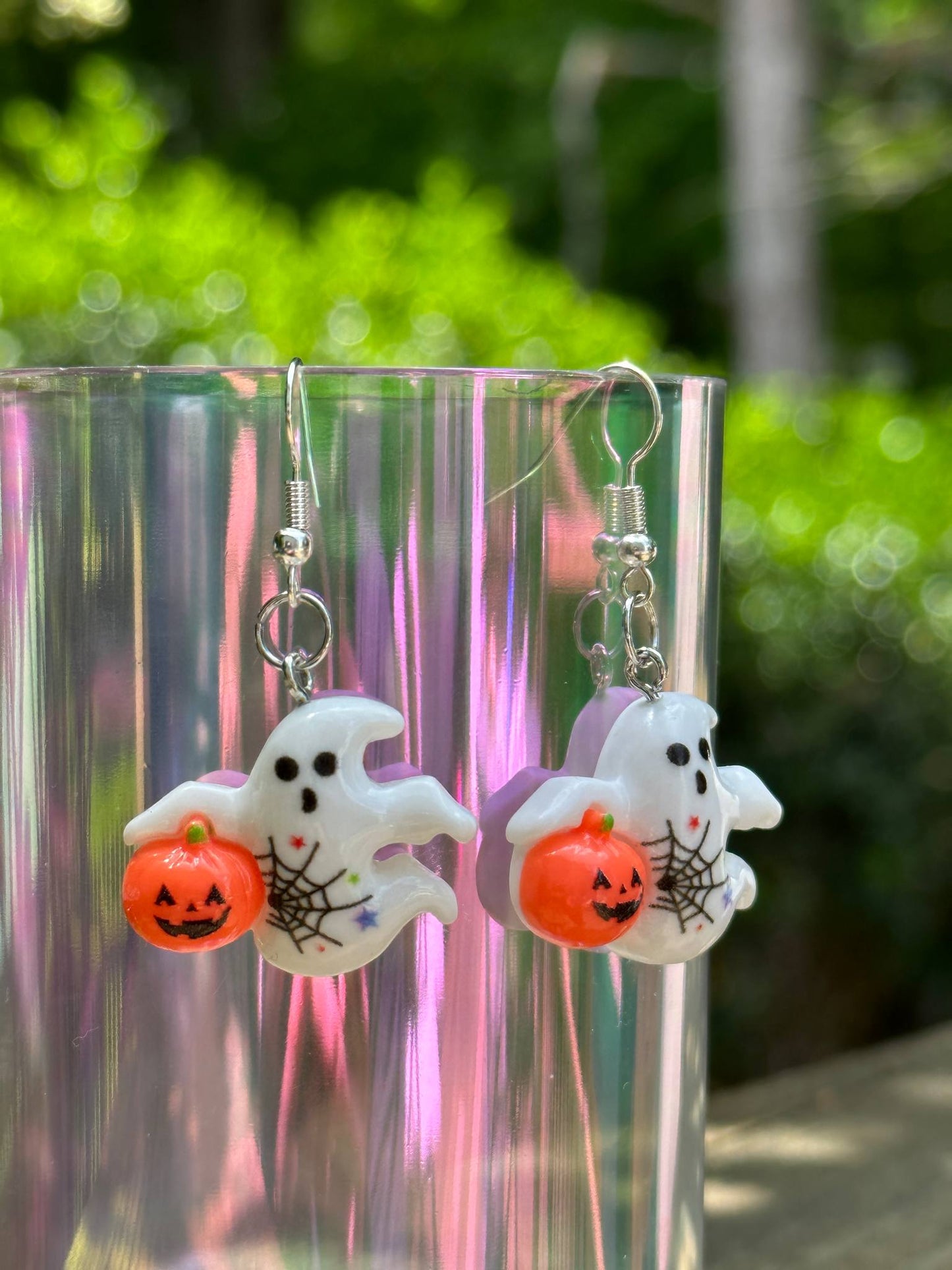 cute ghost earrings halloween jewelry handmade gift for women