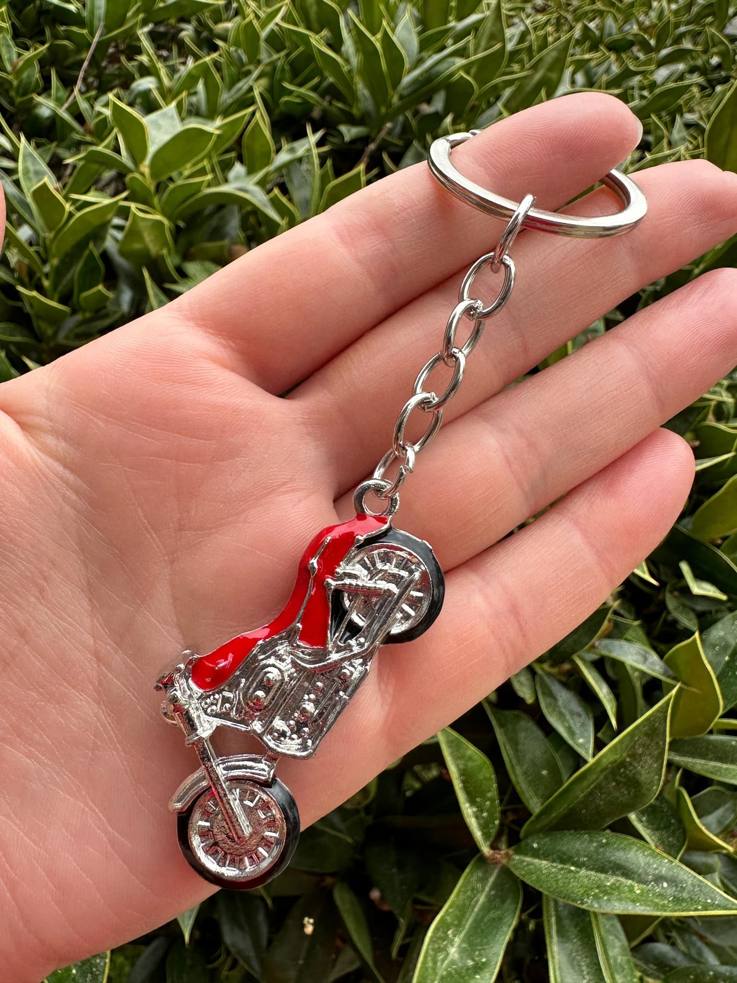 Mini Motorcycle Keyring Pendant Alloy 3d Keychain