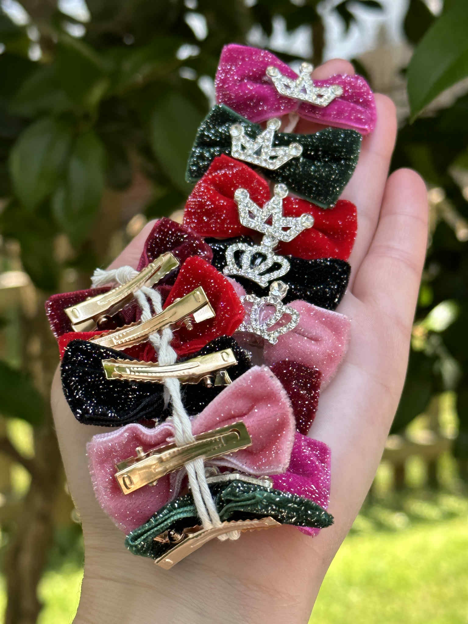 colorful pet hairpin bow clips for dogs and cats set of 5 cute pet accessories