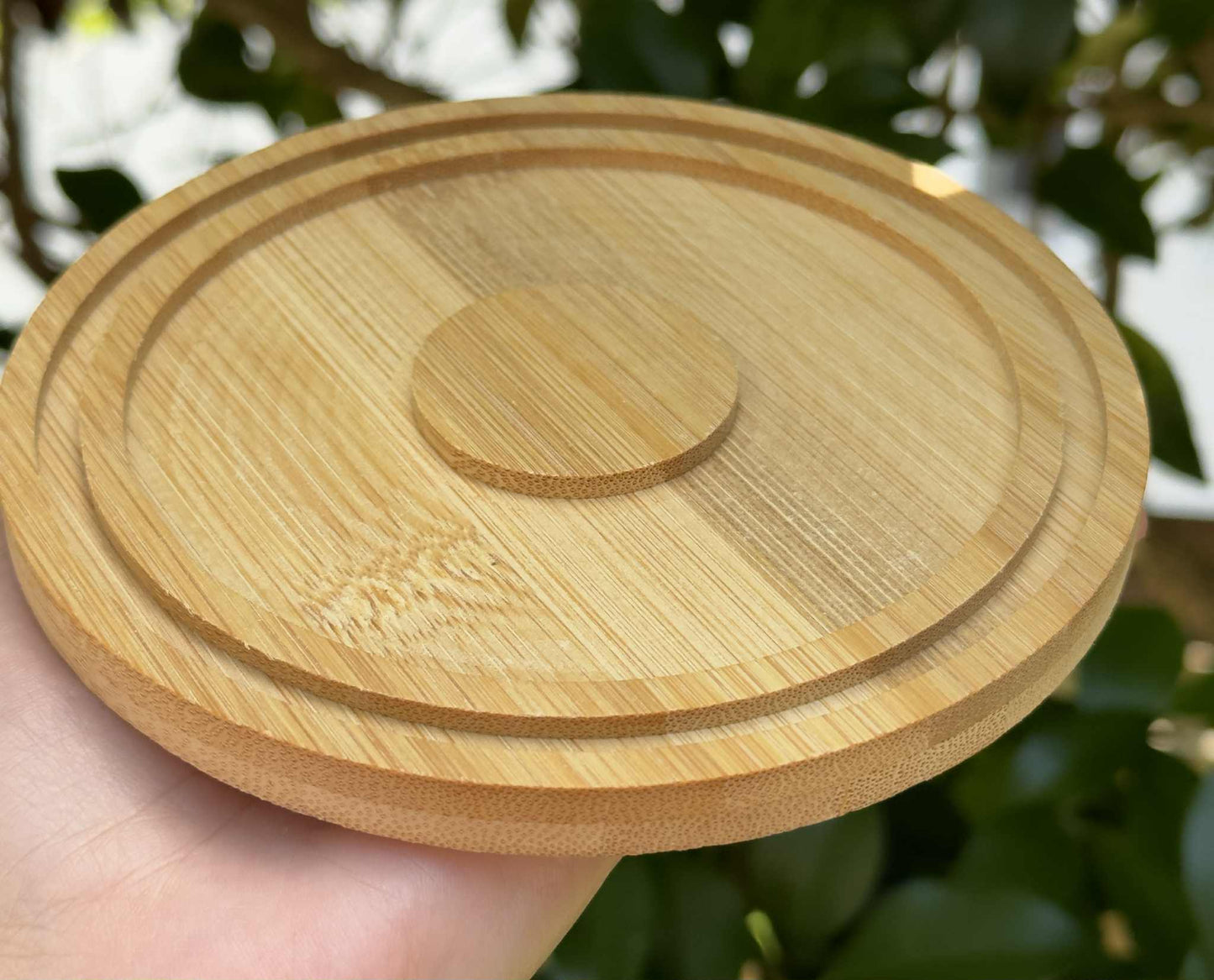 wooden margarita salt sugar rimmer bar accessory single circle cocktail glass rim tray