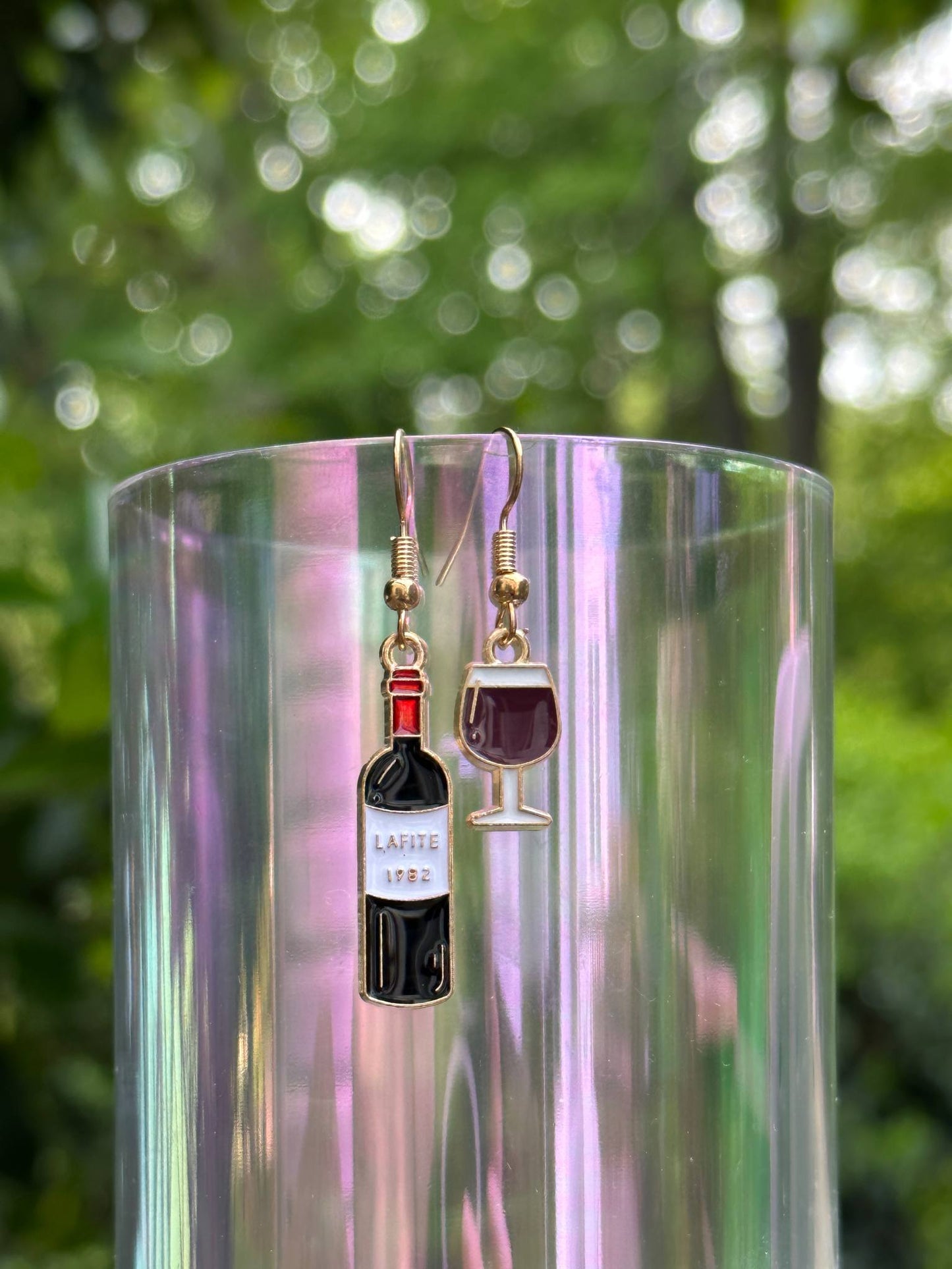 red wine bottle glass charms fun drink markers for parties and wine nights