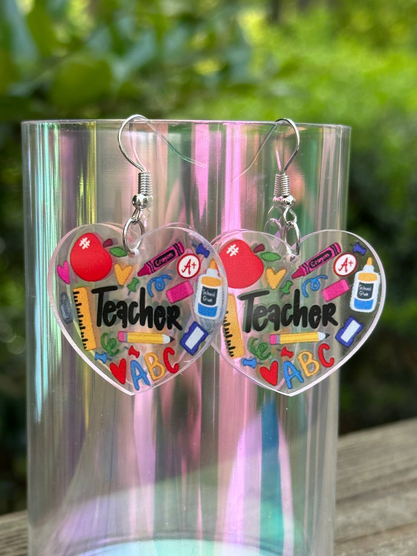 teacher apple earrings gift for educators stylish school-themed jewelry
