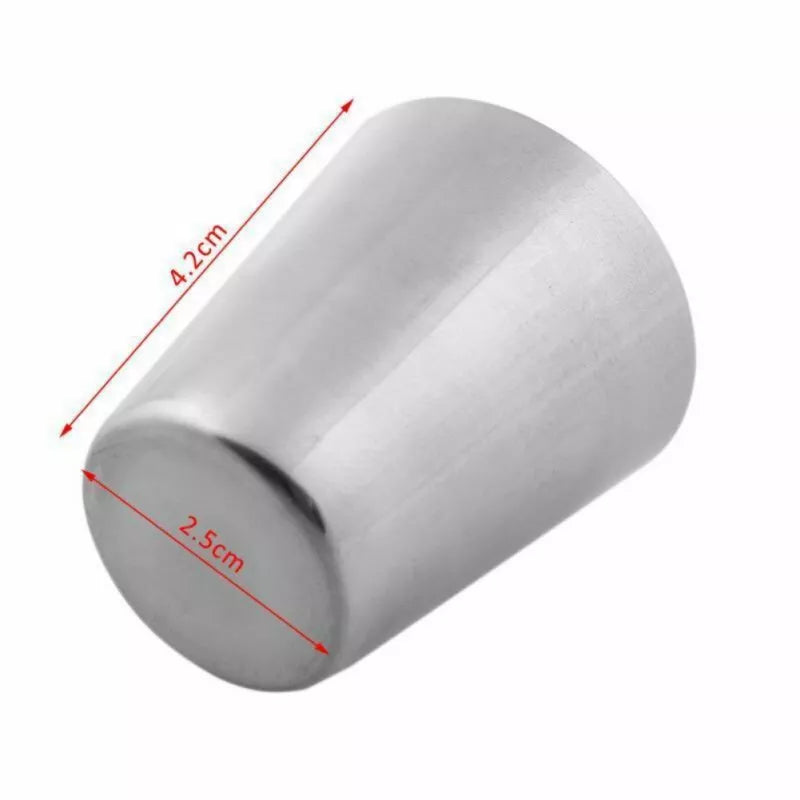 Mini Stainless Steel Cups shot 5 pcs Set ( 4 cups and 1 bag container )