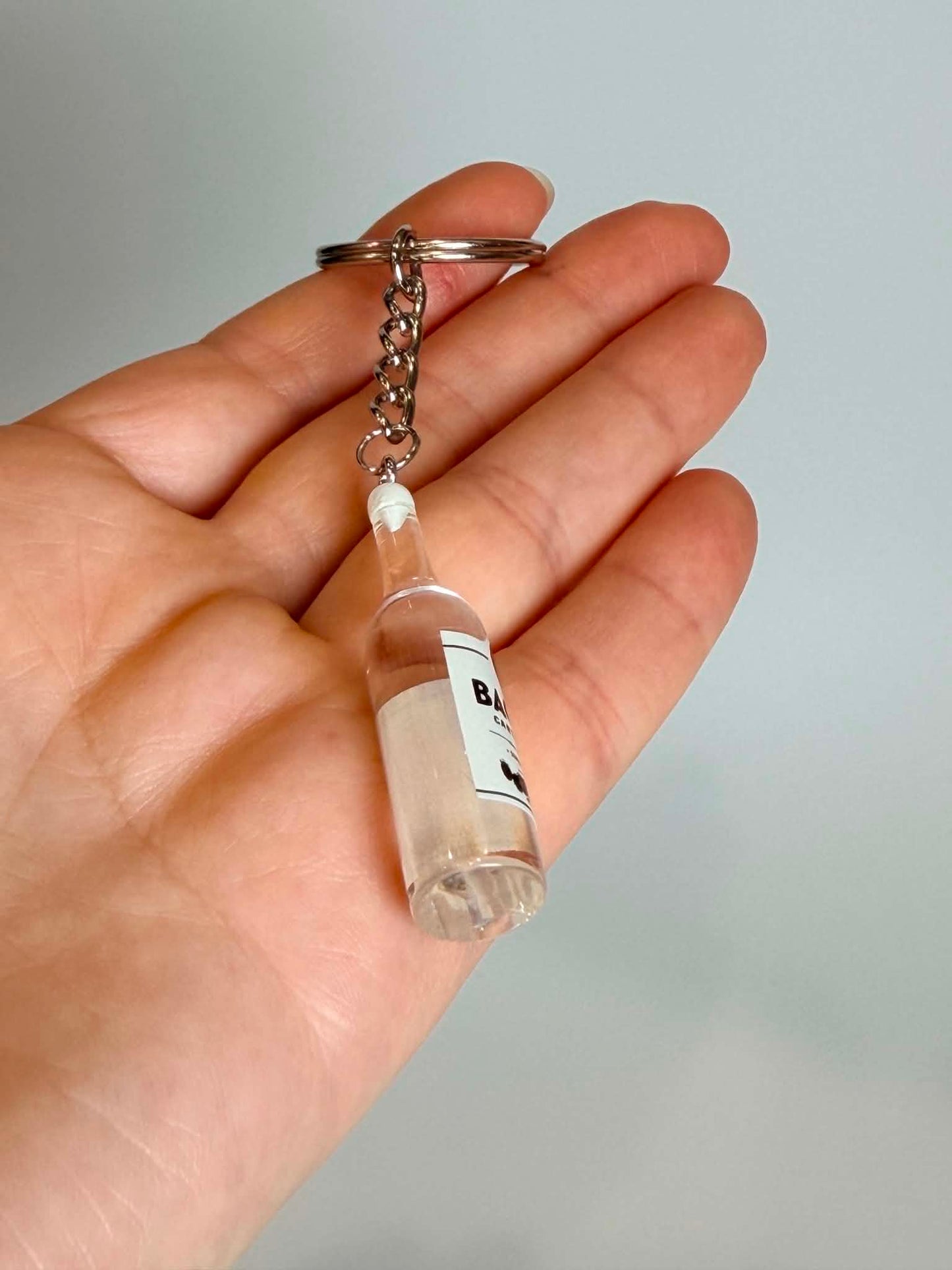 Mini drink Bottle design Keychain. Accessory for Bags, Keys and Gifts