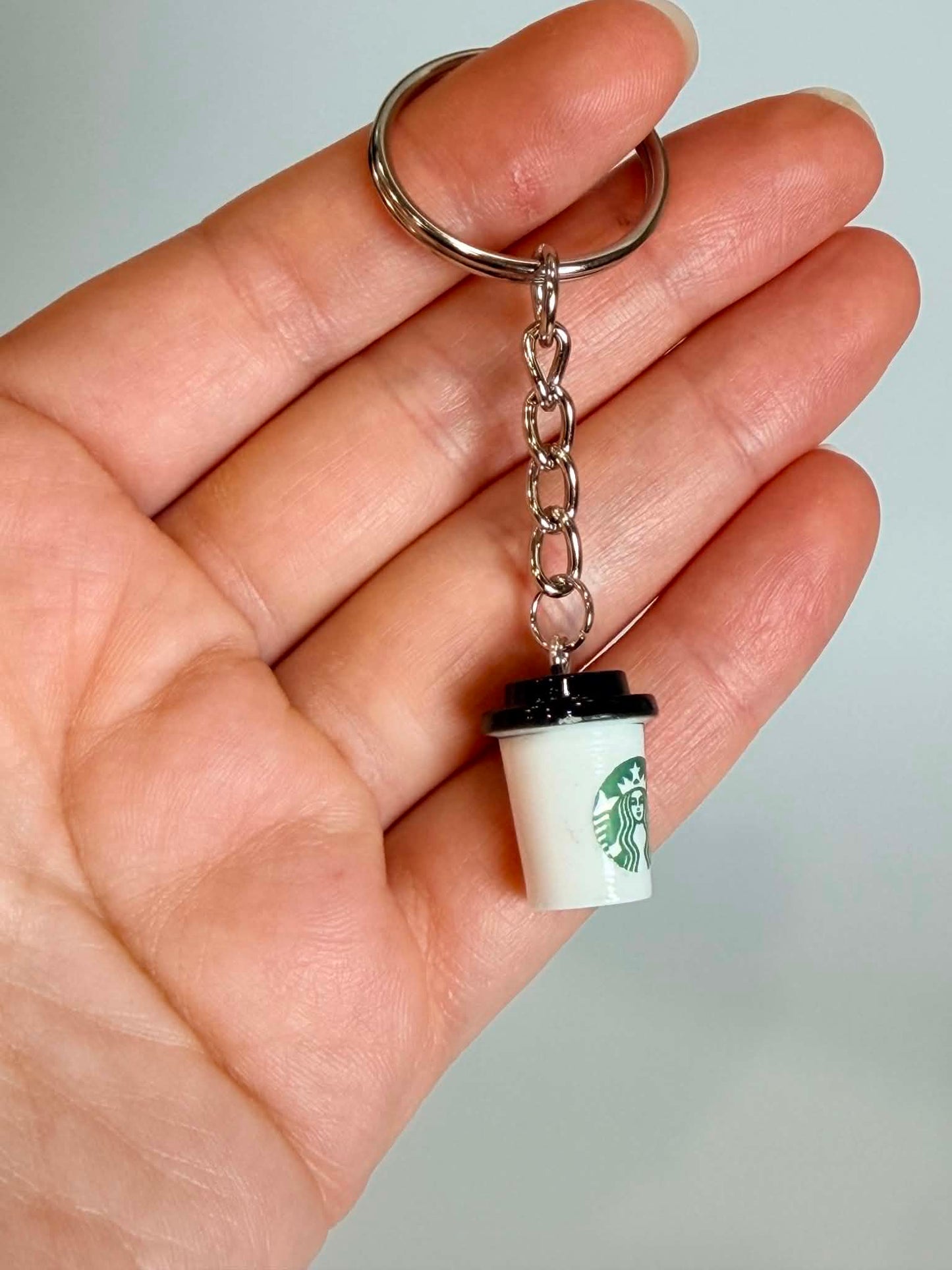 Mini Coffee Cup Keychain. Cute Accessory for Bags, Keys and Gifts