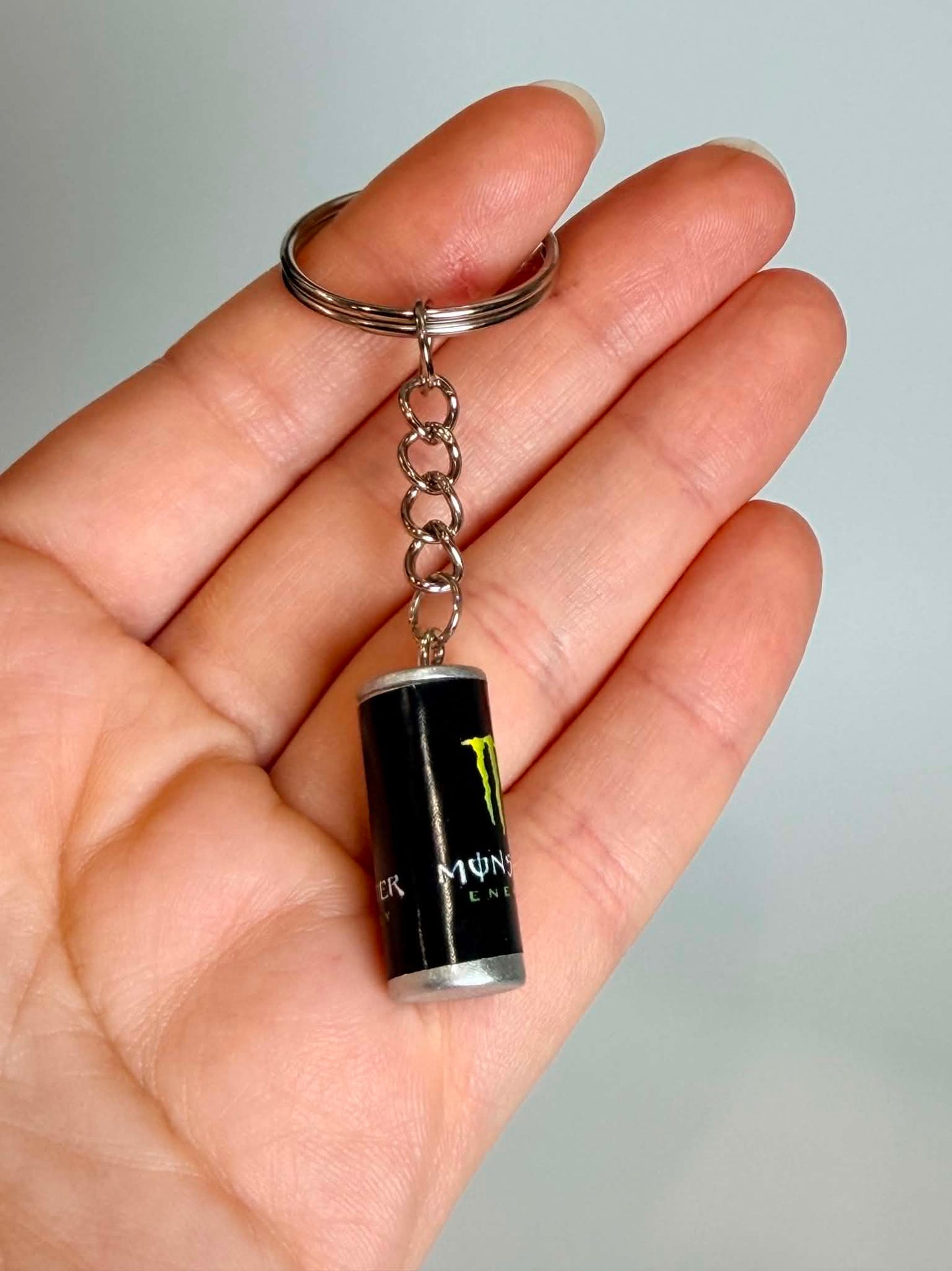 Mini drink Bottle Keychain. Cute Accessory for Bags, Keys and Gifts
