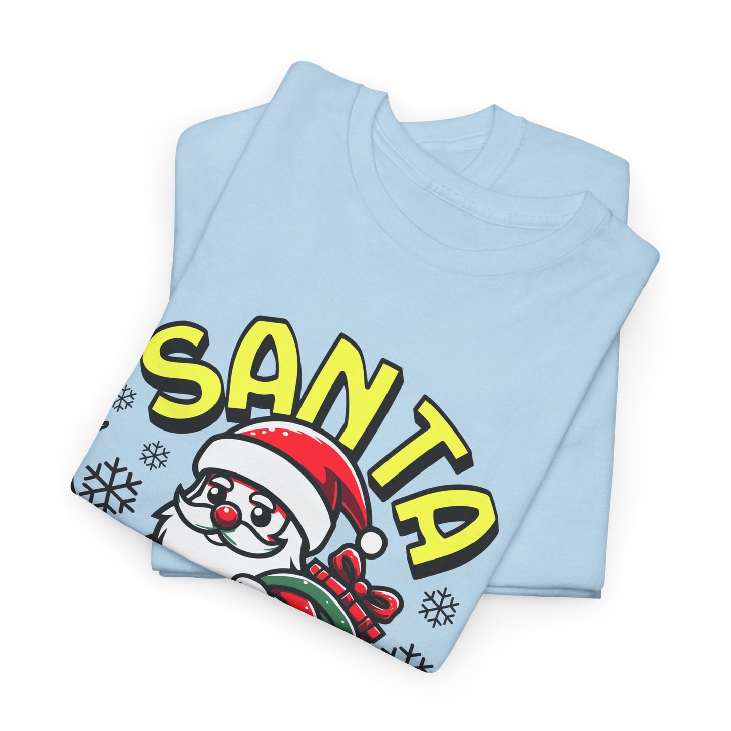 Santa T-Shirt On The Way Skateboard Tee, Merry Christmas