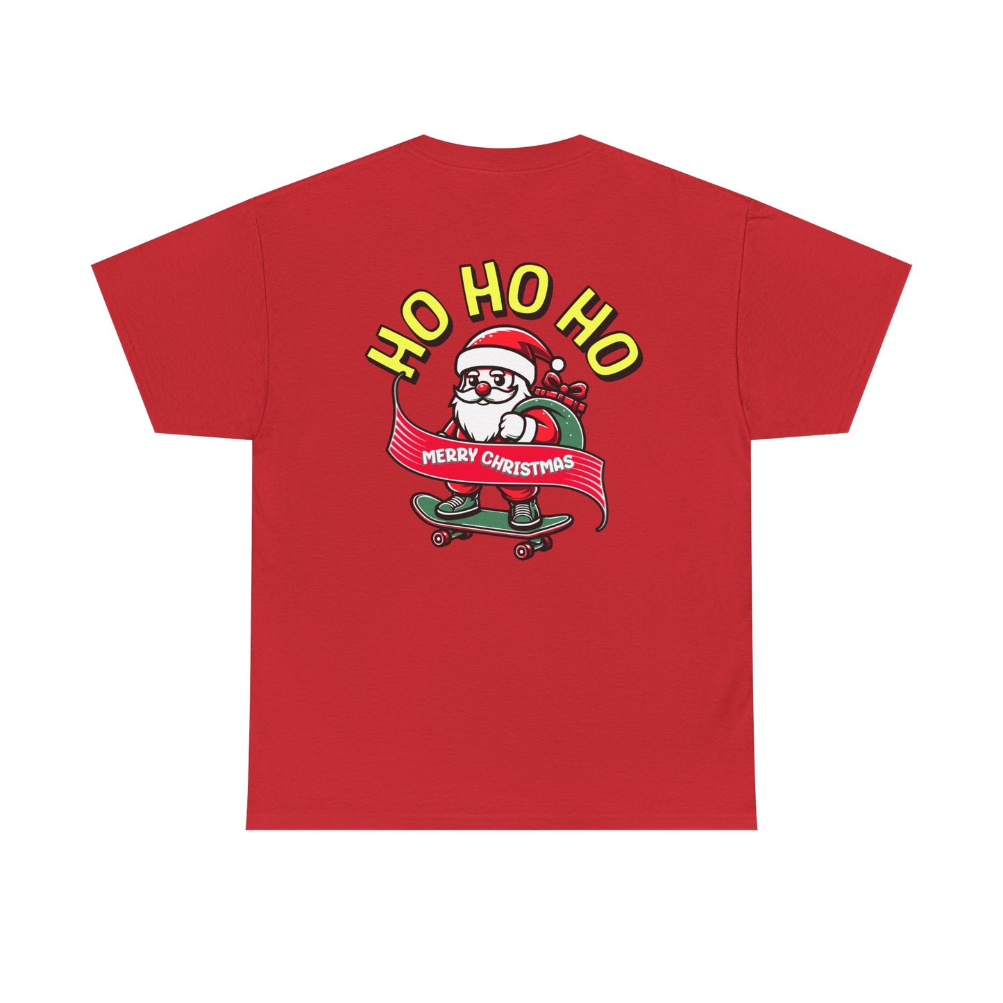 Santa T-Shirt On The Way Skateboard Tee, Merry Christmas