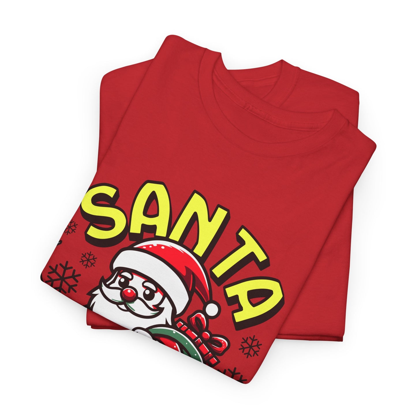 Santa T-Shirt On The Way Skateboard Tee, Merry Christmas