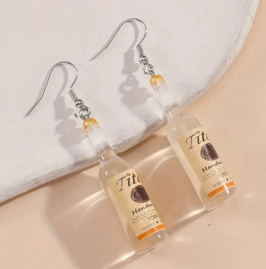 Liquor Miniature, Tito’s vodka bottle earrings