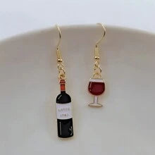 Red Wine Bottle Glass Charms – Fun Alcohol