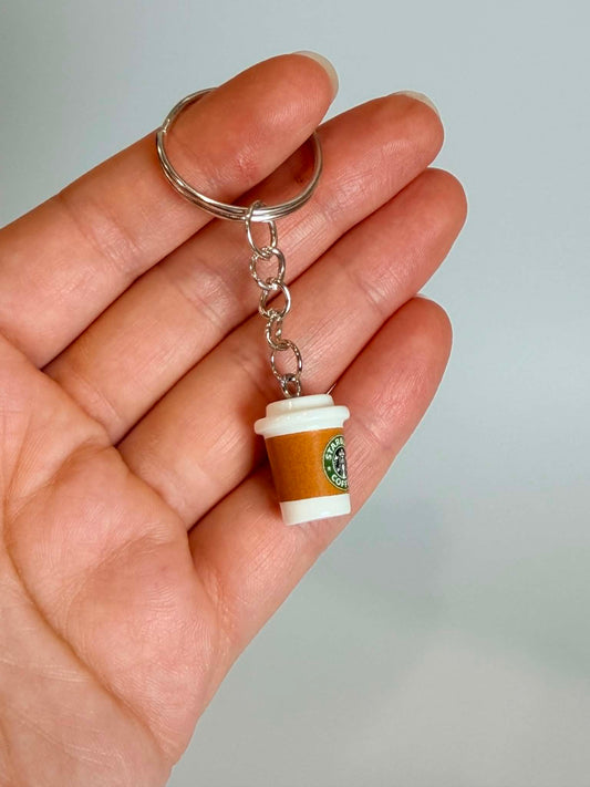 Mini Coffee Cup Keychain, Cute Accessory for Bags, Keys and Gifts