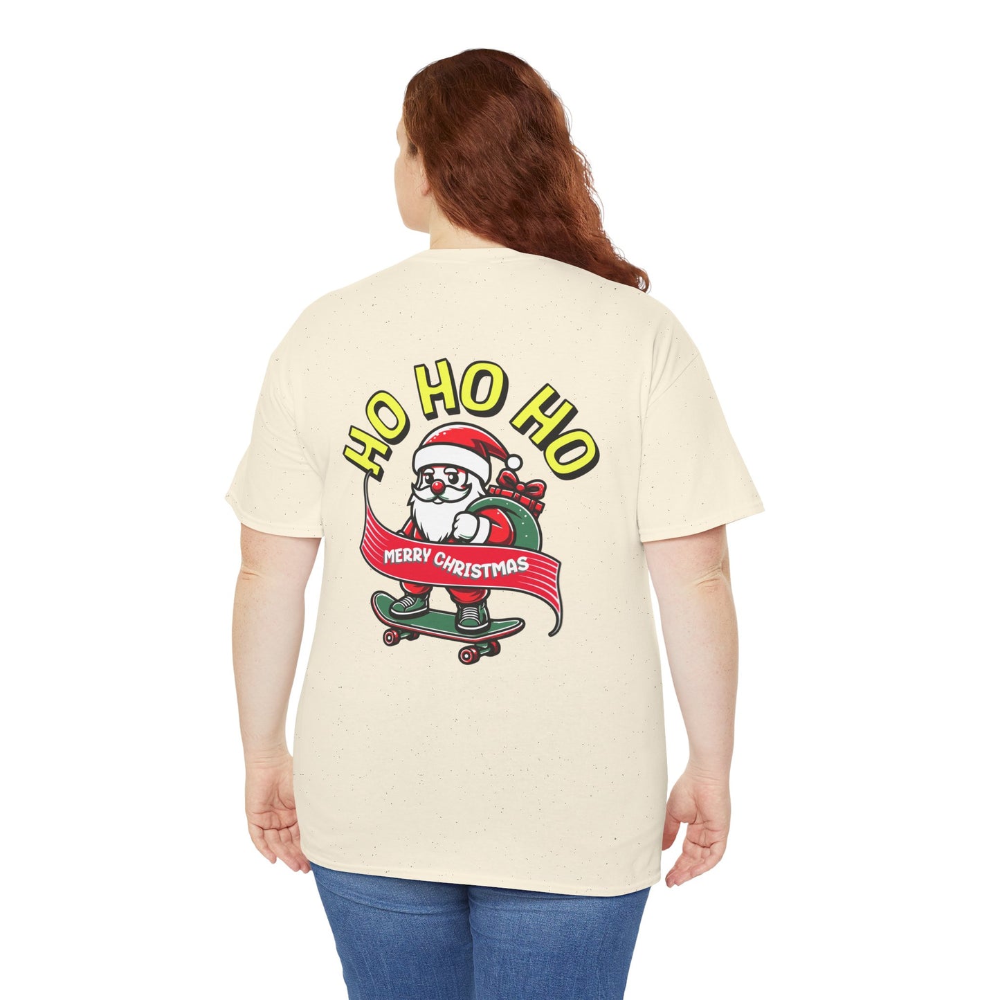 Santa T-Shirt On The Way Skateboard Tee, Merry Christmas