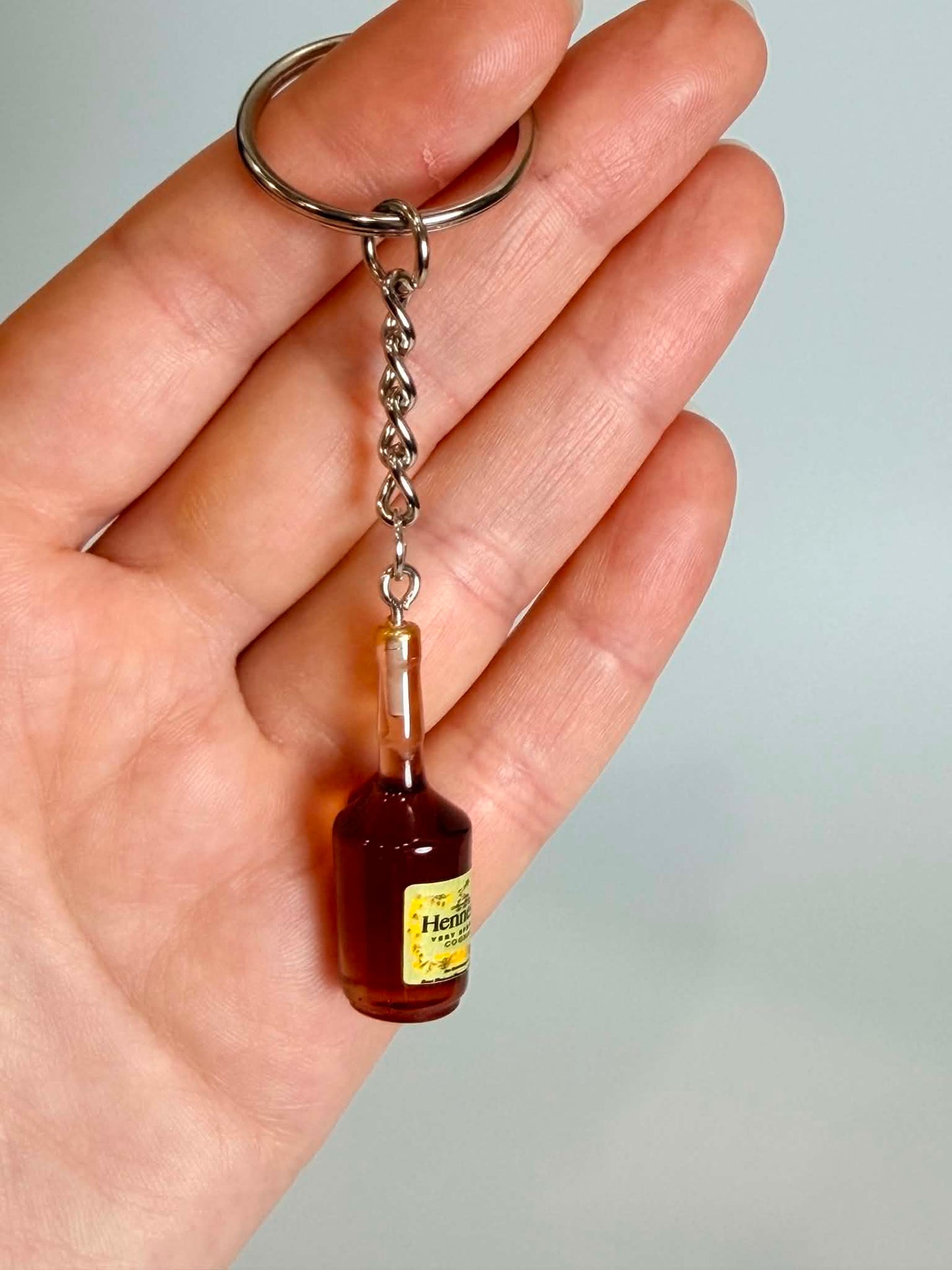 Mini drink Bottle Keychain. Cute Accessory for Bags, Keys and Gifts