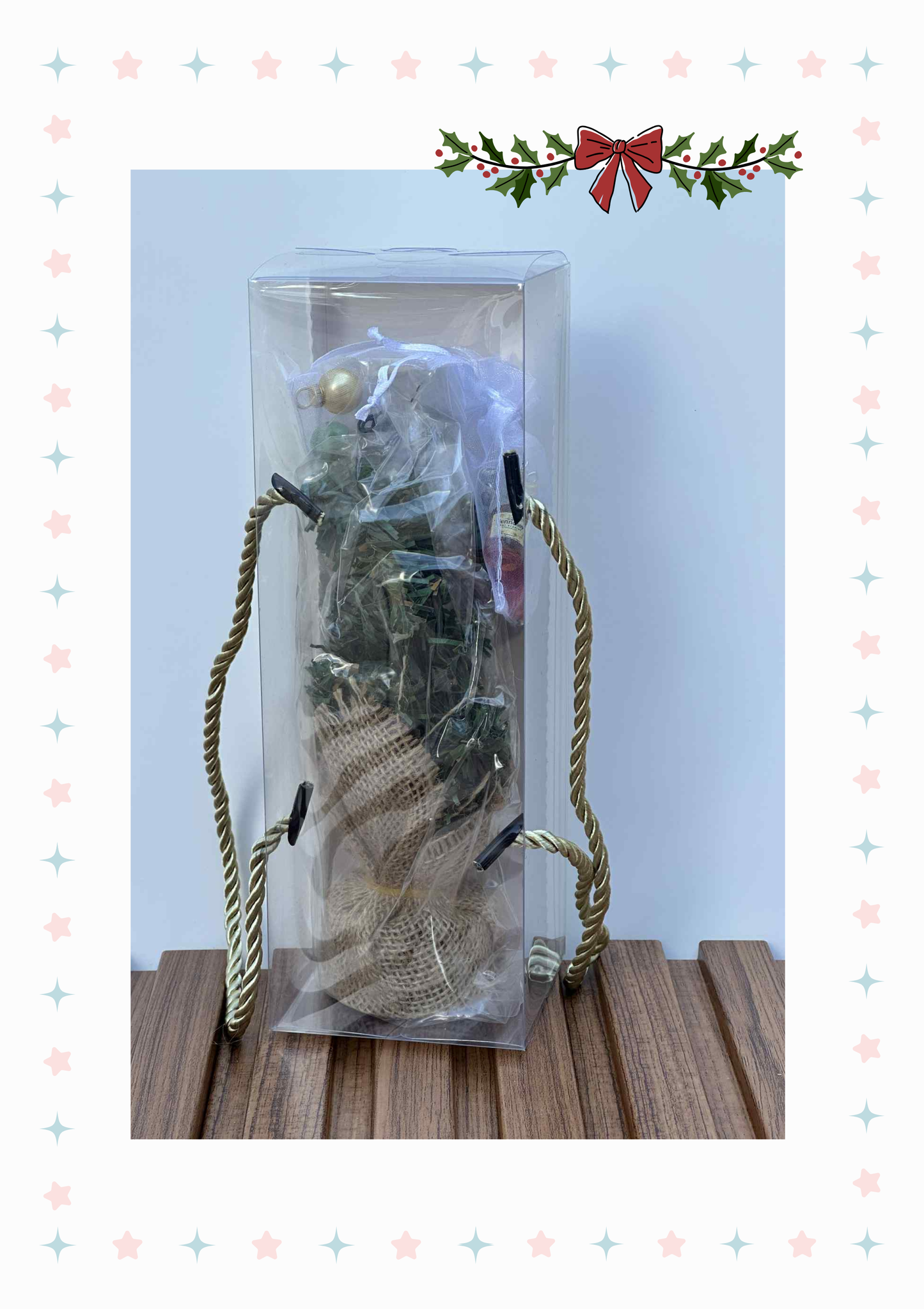 Mini Christmas Tree with Happy Hour Ornaments - Style 0183