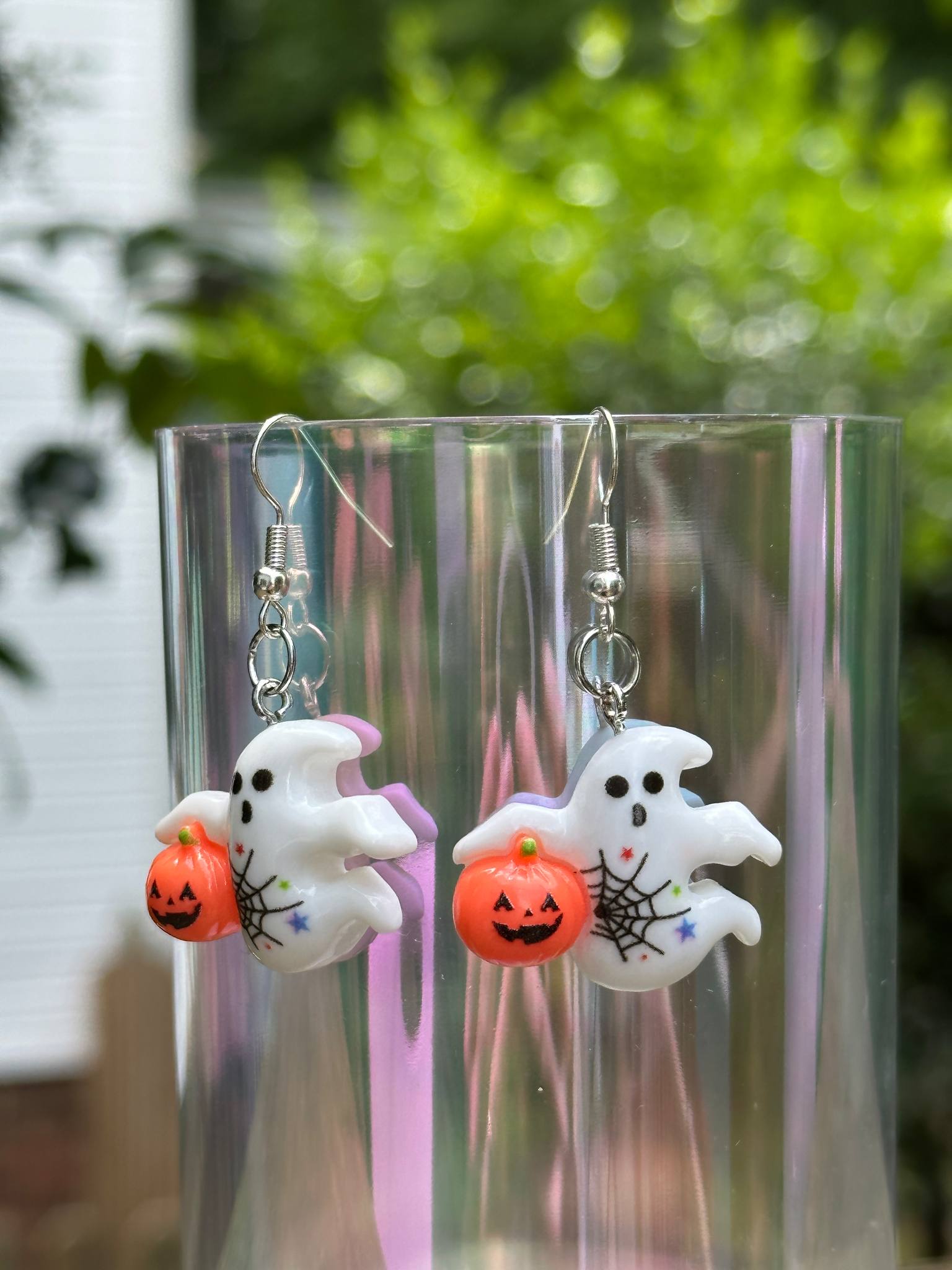 cute ghost earrings halloween jewelry handmade gift for women
