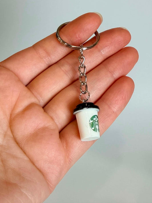 Mini Coffee Cup Keychain. Cute Accessory for Bags, Keys and Gifts