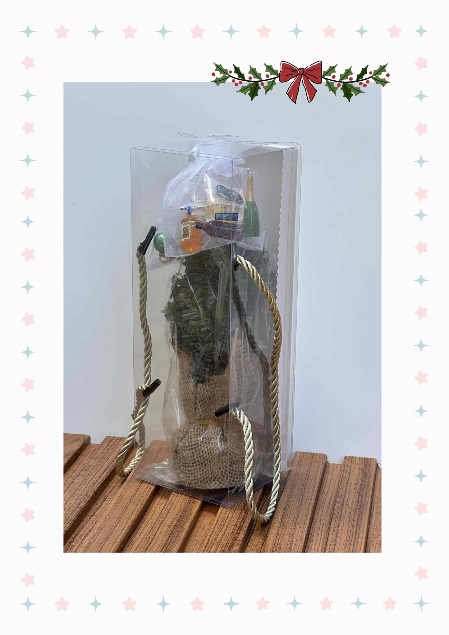 Mini Christmas Tree with Happy Hour Ornaments - Style 0185