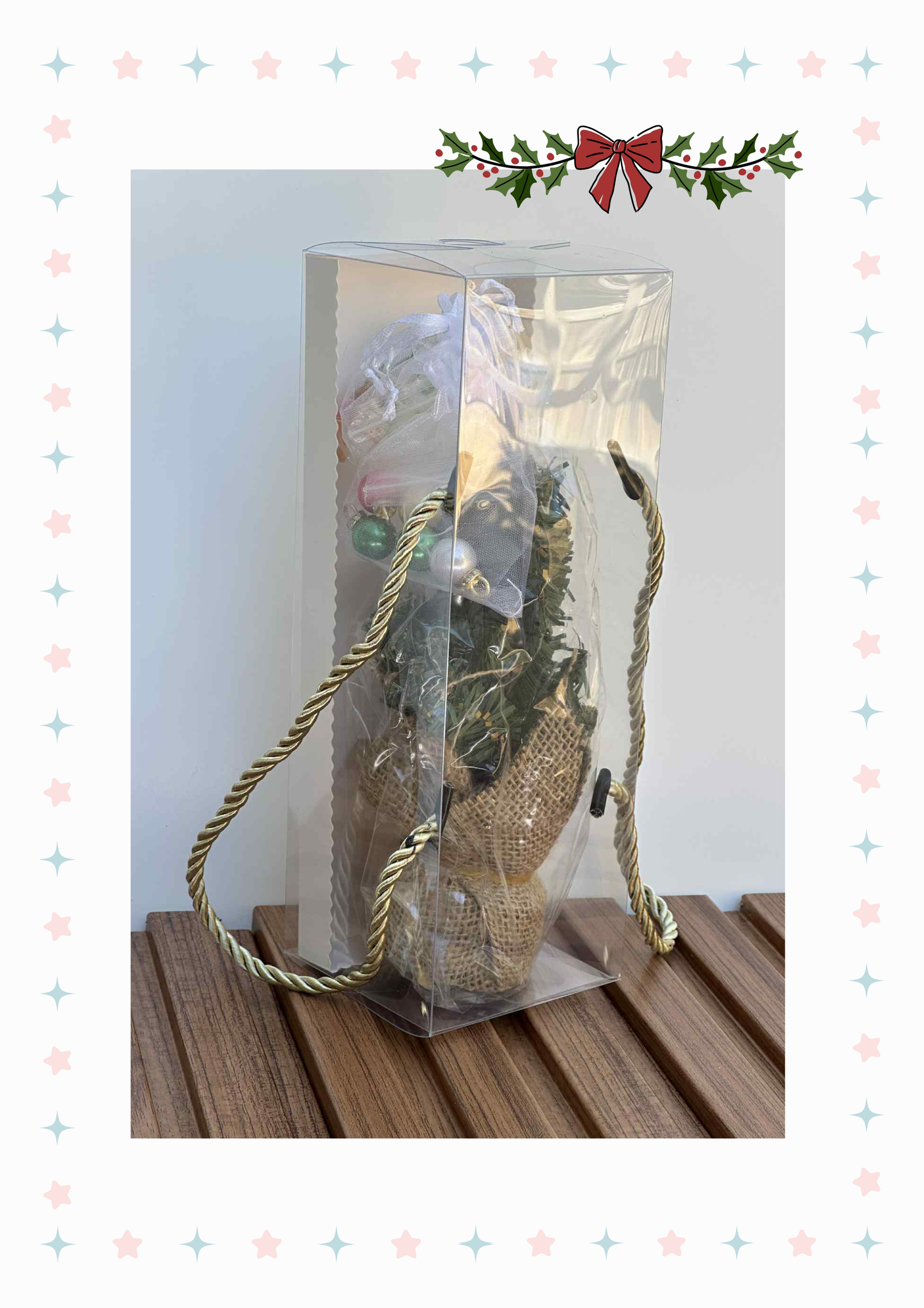 Mini Christmas Tree with Happy Hour Ornaments - Style 0188